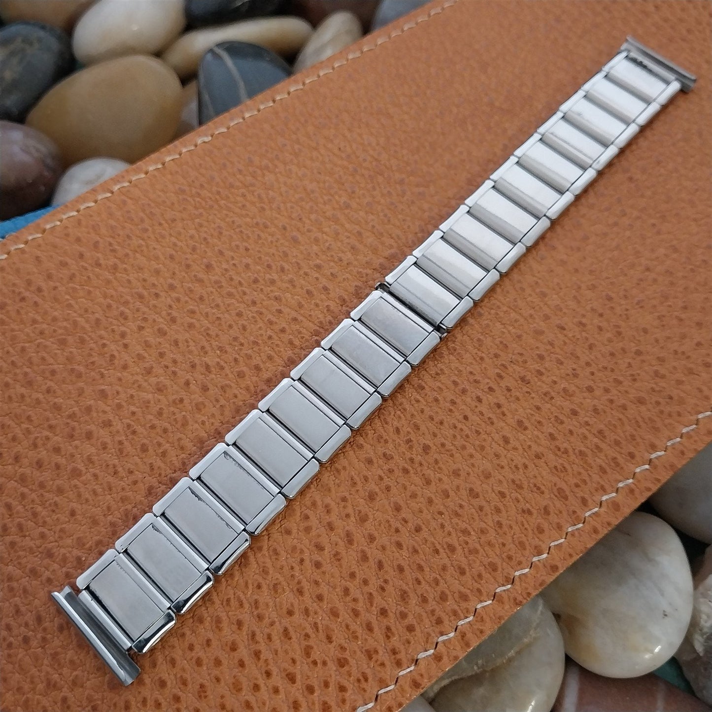 Vintage 18mm 17mm German WireLug Stainless Steel Stretch Unused 1960s Watch Band