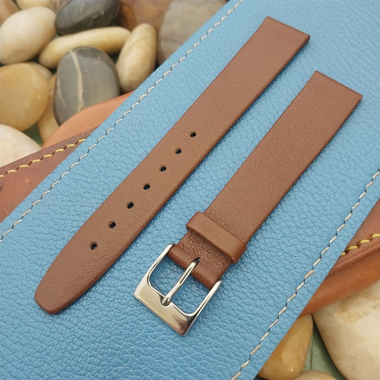 16mm Hirsch Calf Leather Unused Vintage Watch Band & Stainless Buckle