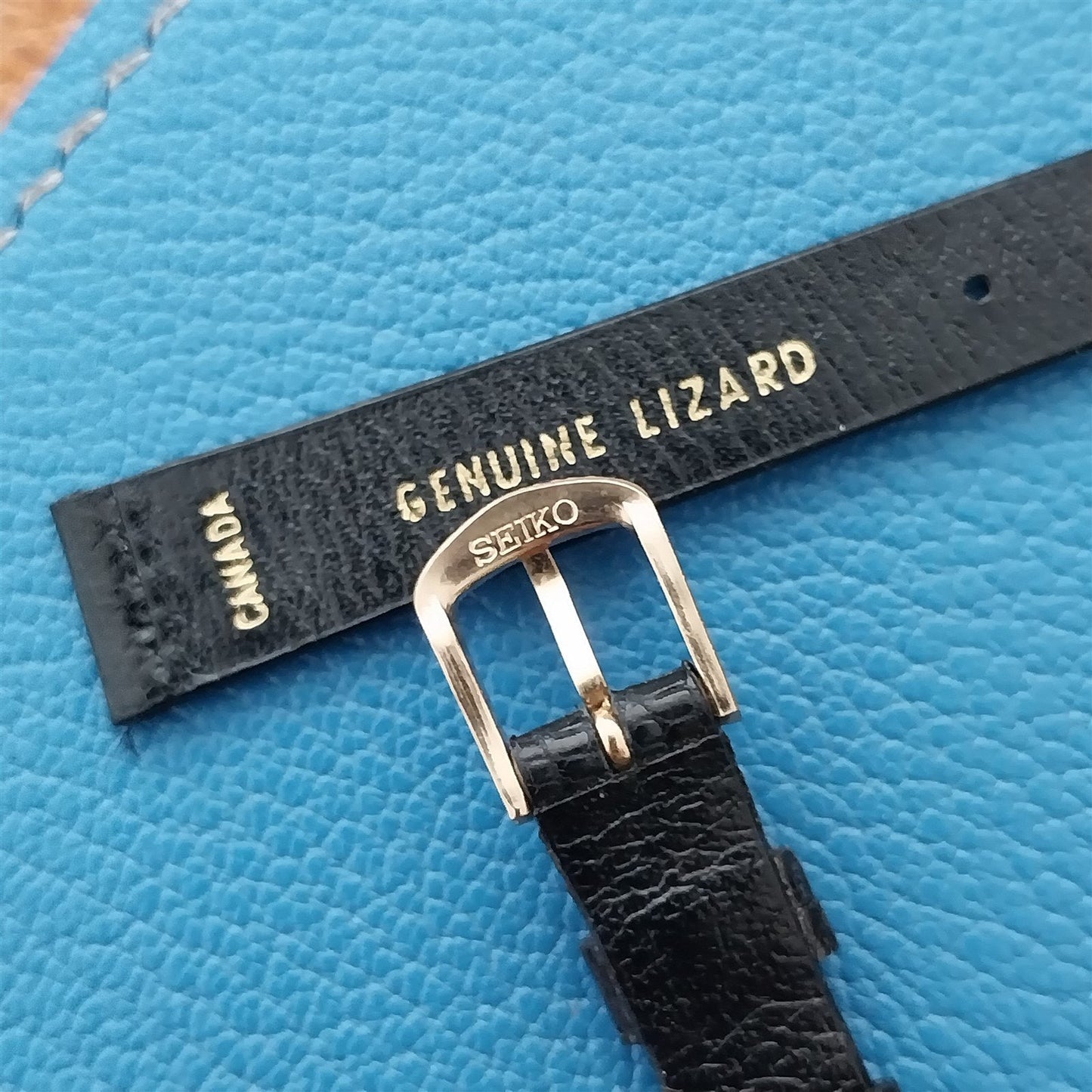 Vintage 11mm Seiko Lizard Classic nos Unused Watch Band & Gold RGP Logo Buckle