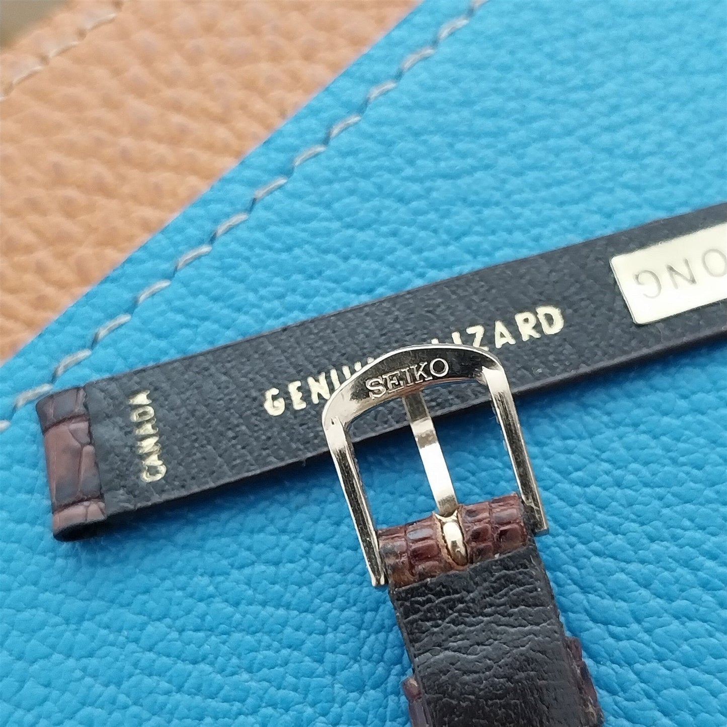 Vintage 10mm Seiko Lizard Classic Long Unused Watch Band & Gold RGP Logo Buckle