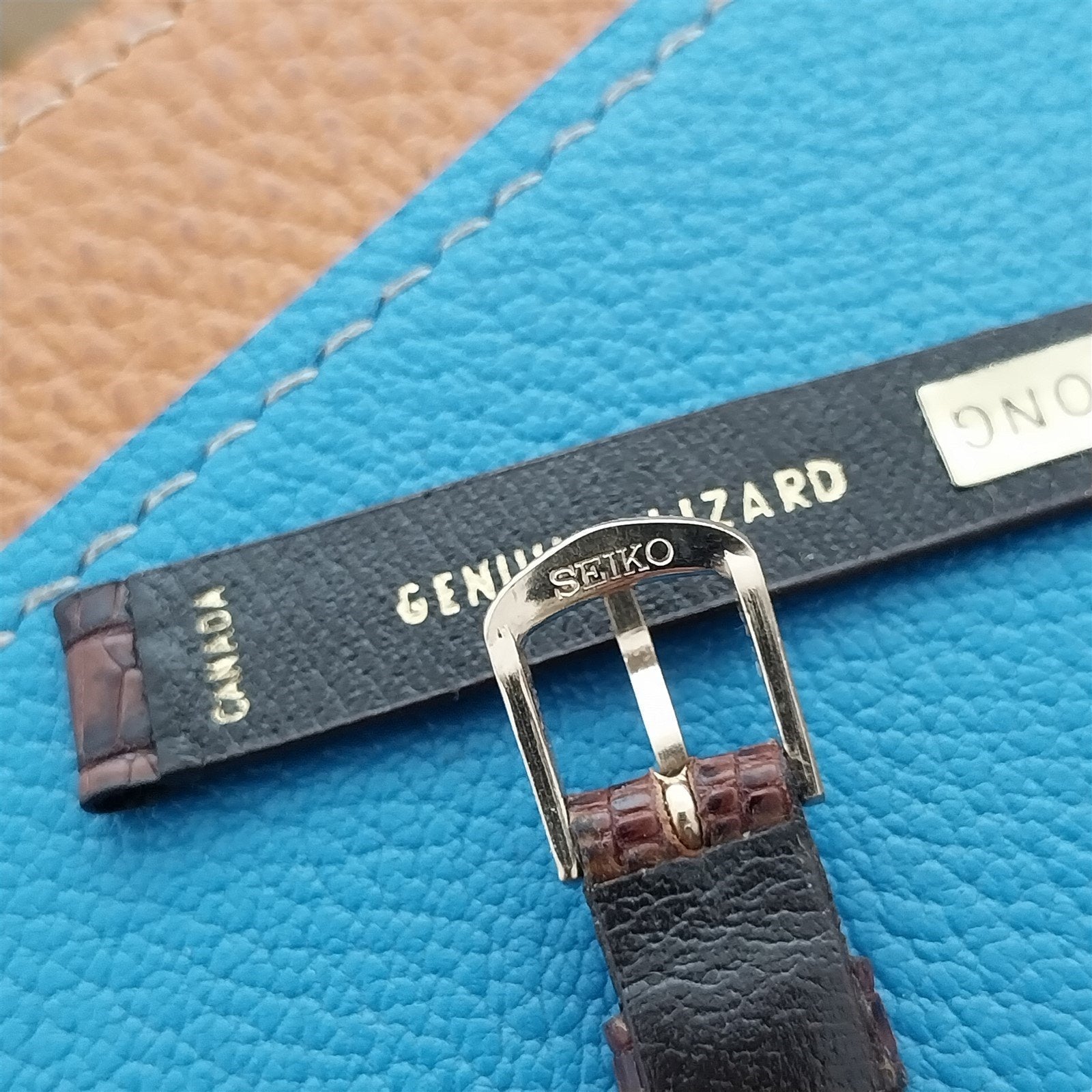 Vintage 10mm Seiko Lizard Classic Long Unused Watch Band & Gold RGP Logo Buckle