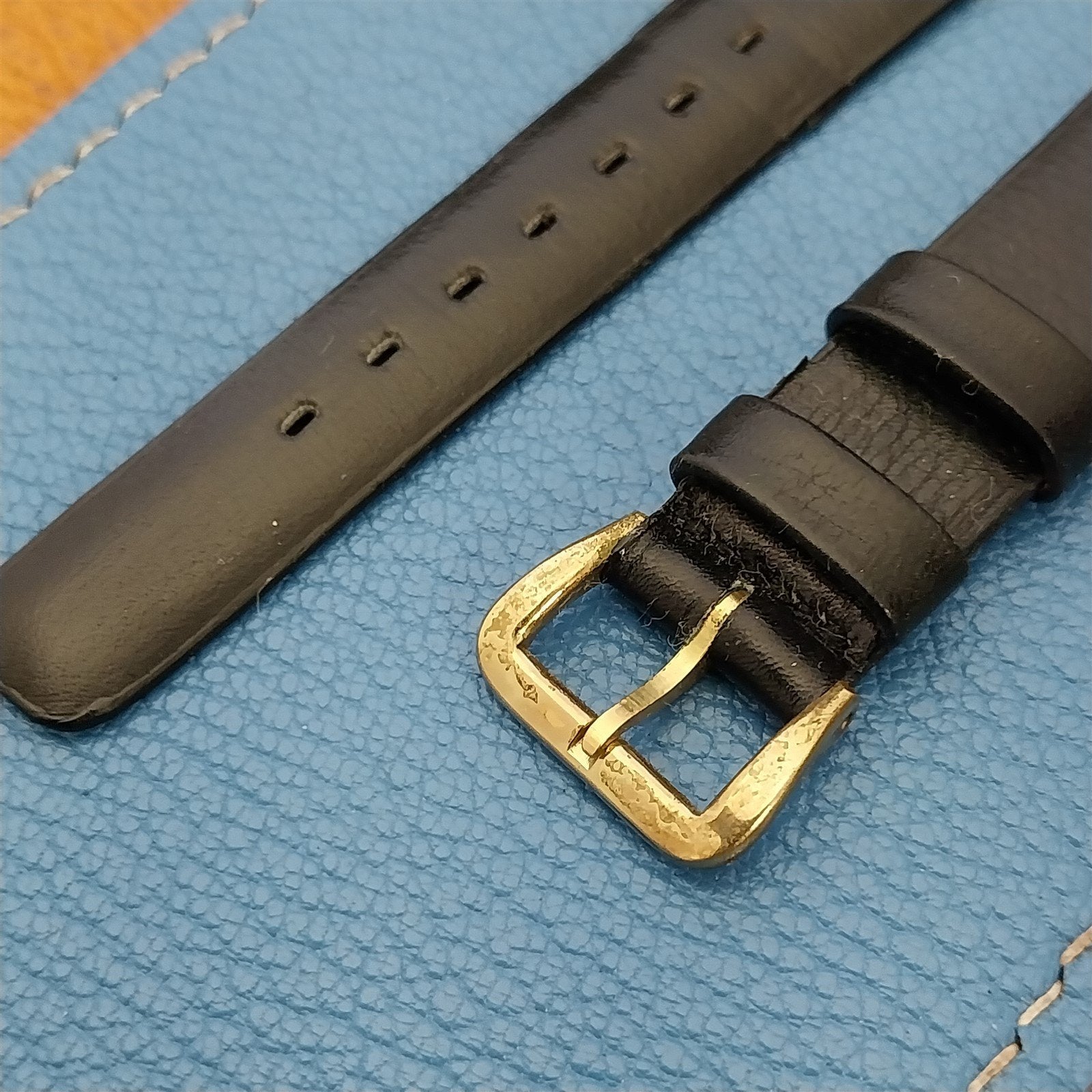 Vintage 16mm French Calfskin Long Classic Tapered 1960s Unused Watch Band