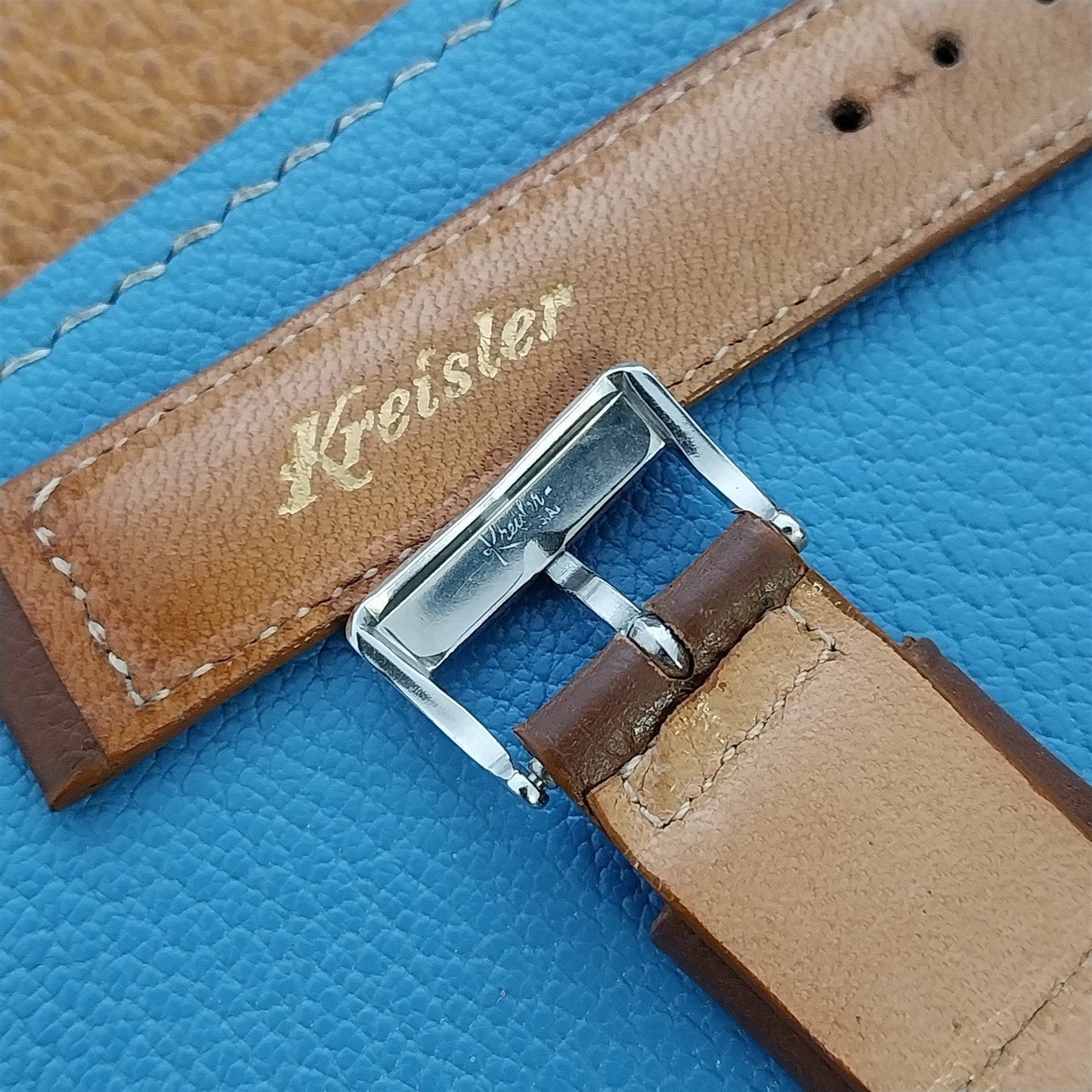 5/8" Kreisler Calfskin Classic One-Keeper nos Unused 1950s Vintage Watch Band