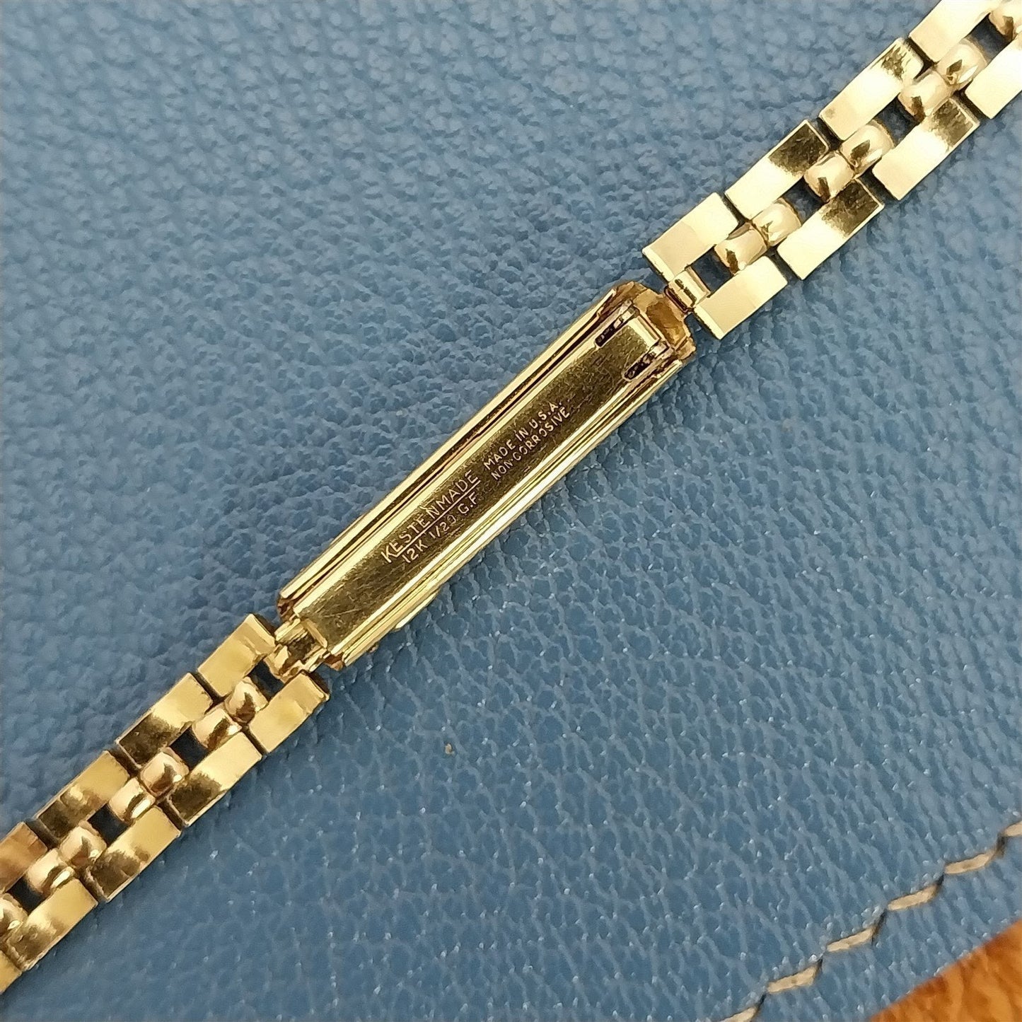 Beads of Rice Kestenmade Yellow Gold-Filled Ladies NOS 1950s Vintage Watch Band