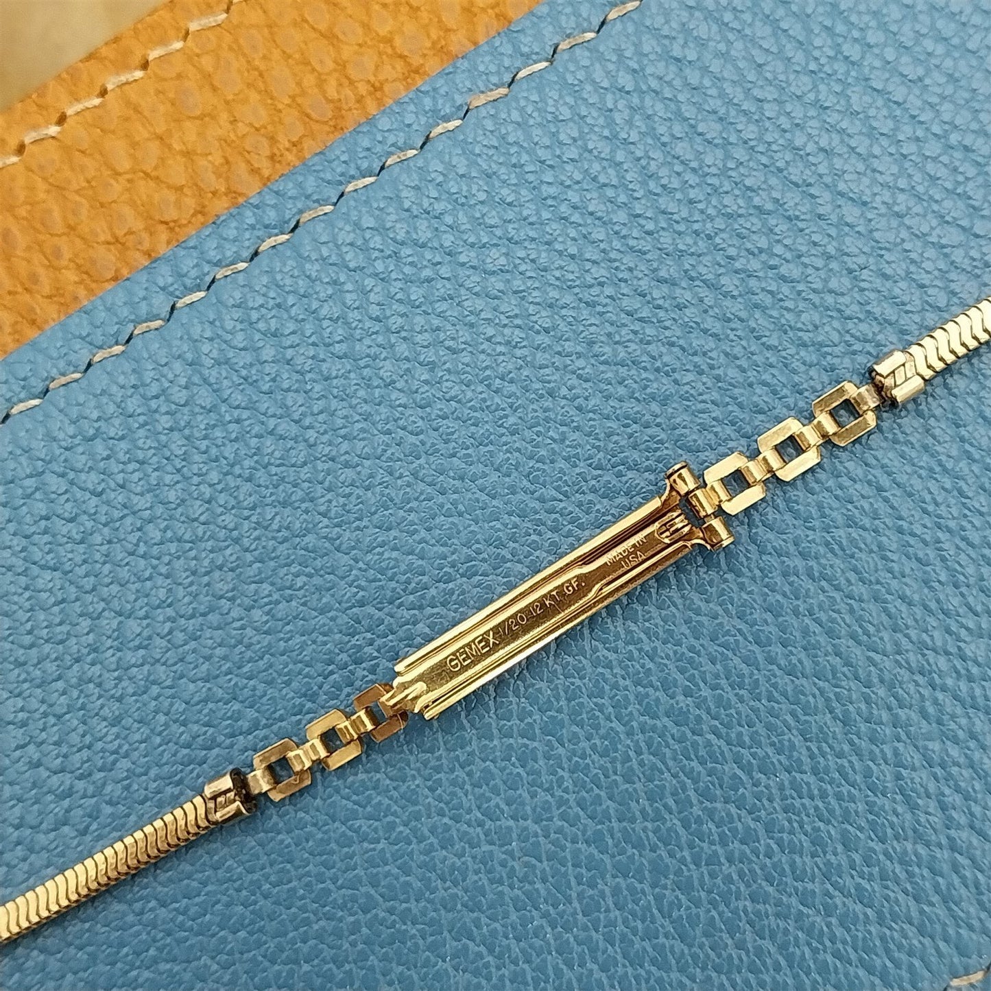 Gemex 12k Yellow Gold-Filled Ladies NOS 1950s Vintage Cocktail Watch Band