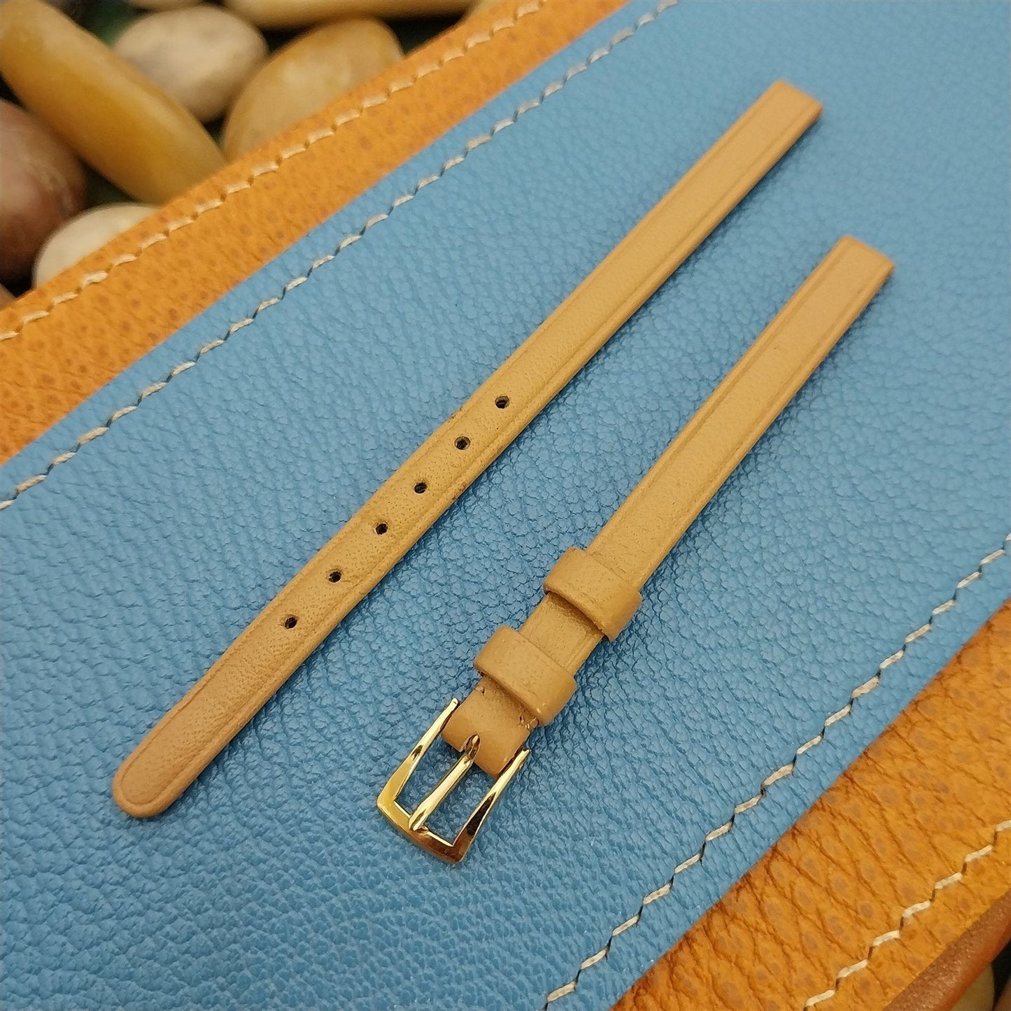 6mm Omega Ladies Tan Calfskin Leather Unused Watch Band