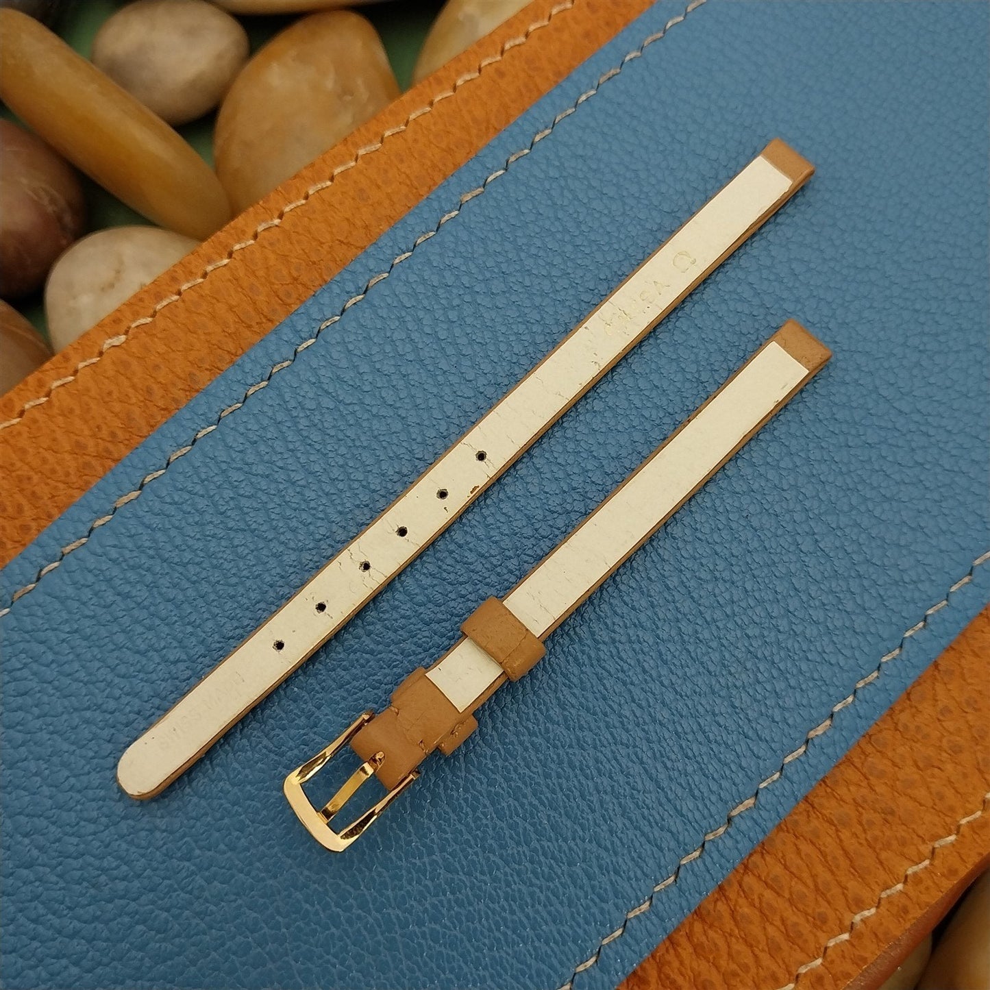 6mm Omega Ladies Tan Calfskin Leather Unused Watch Band