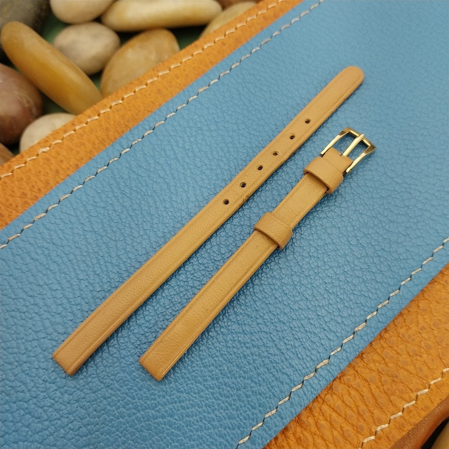 6mm Omega Ladies Tan Calfskin Leather Unused Watch Band