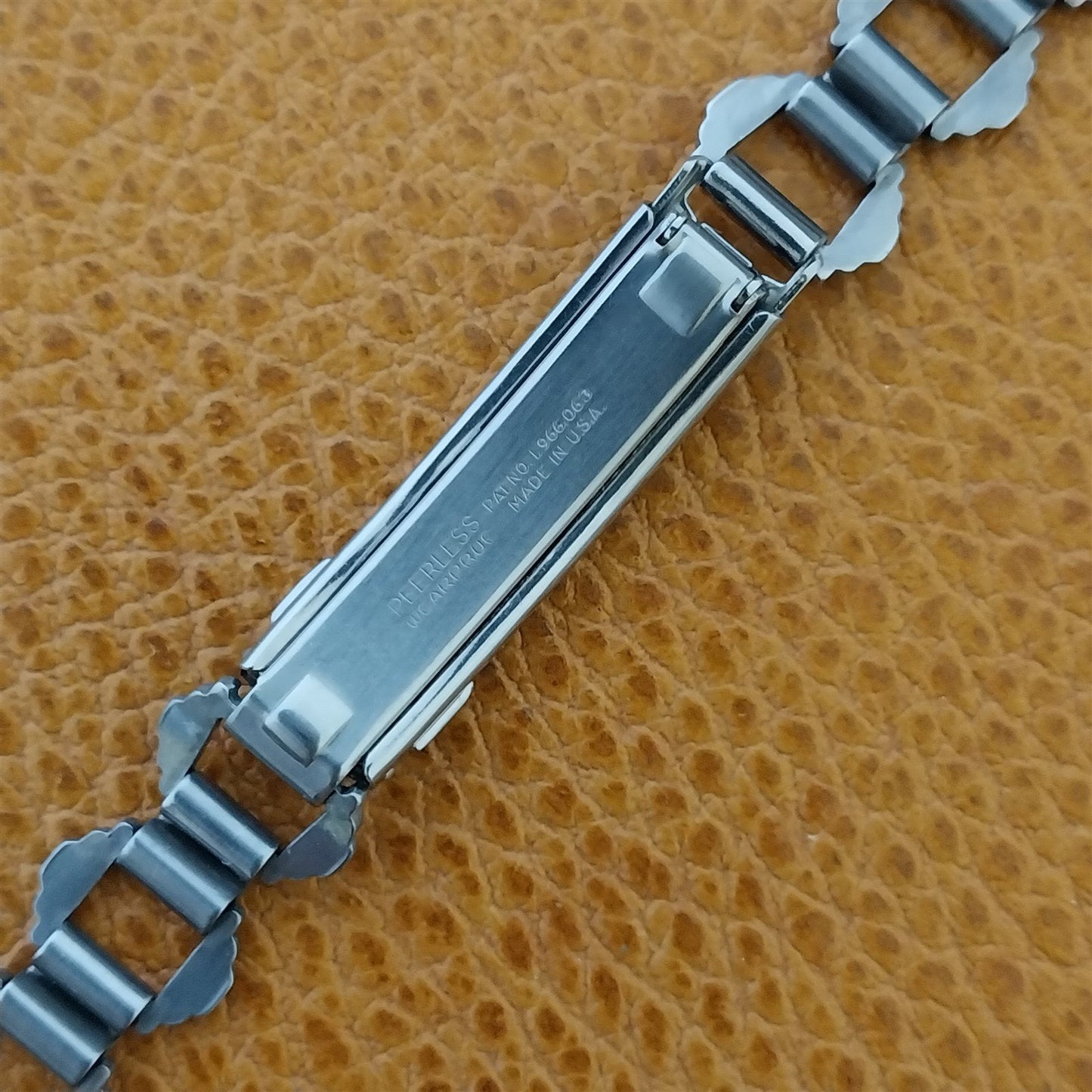 Vintage 1930s 5/8" Antique Stainless Steel Peerless Unused Art Deco Watch Band