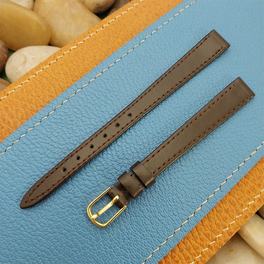 11mm Hadley Roma Brown Calfskin Leather Ladies nos Unused Vintage Watch Band