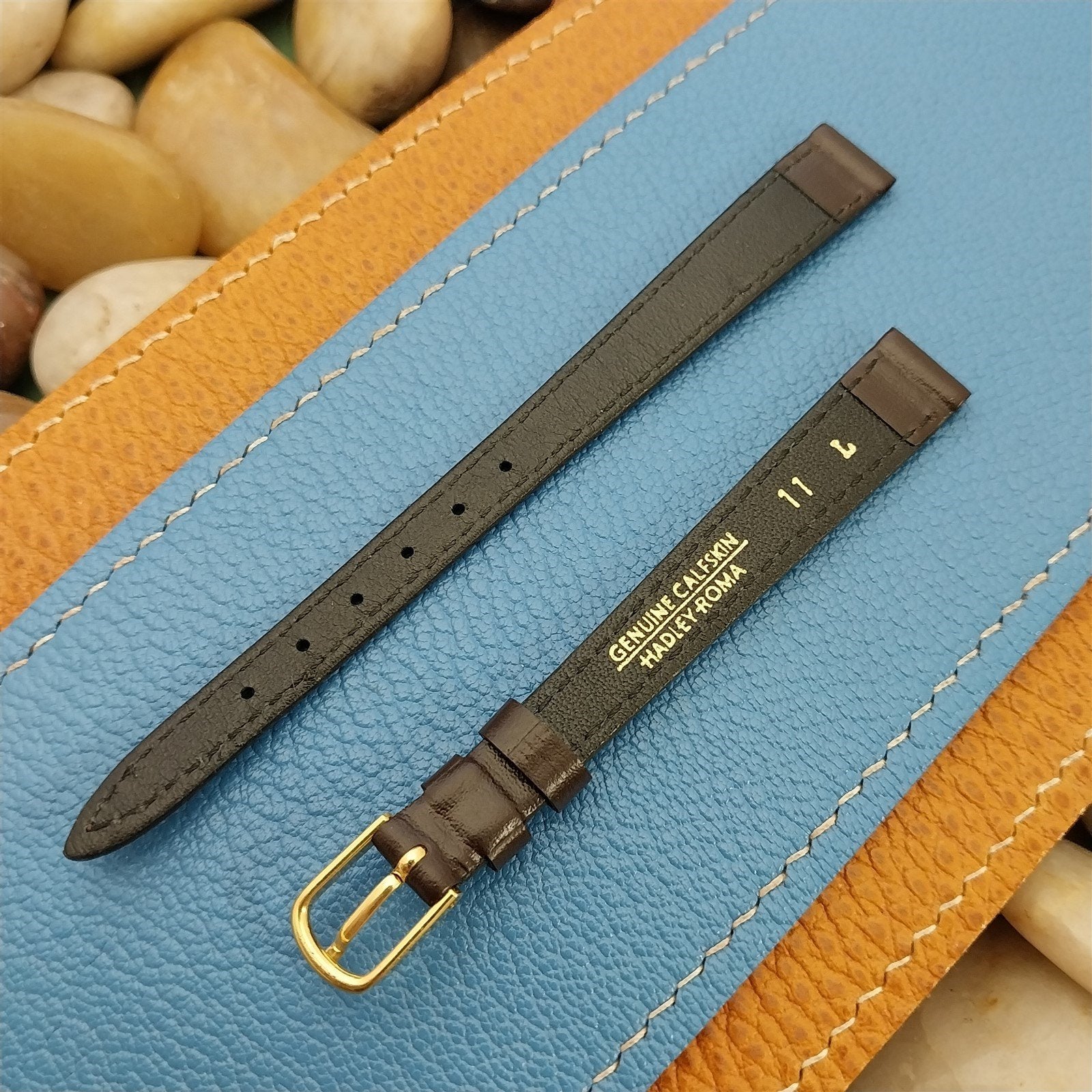 11mm Hadley Roma Brown Calfskin Leather Ladies nos Unused Vintage Watch Band