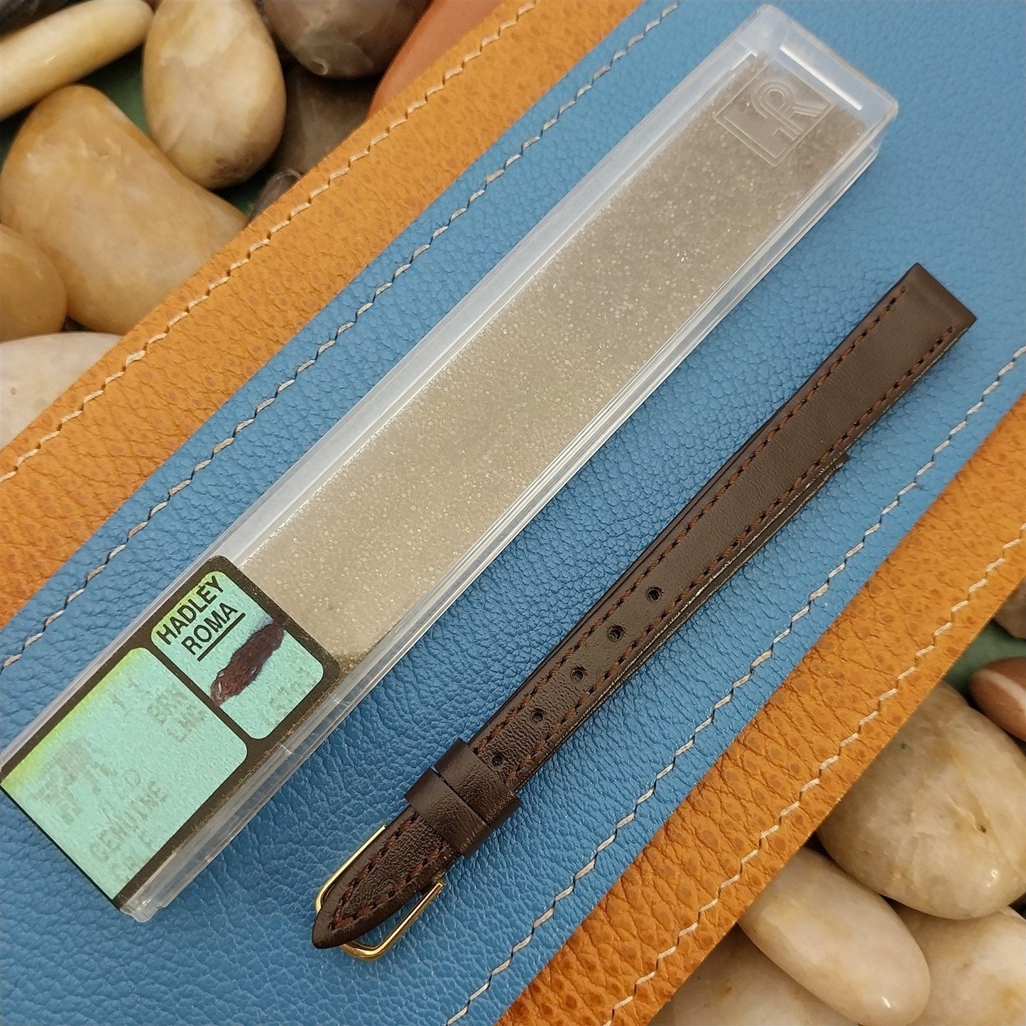 11mm Hadley Roma Brown Calfskin Leather Ladies nos Unused Vintage Watch Band