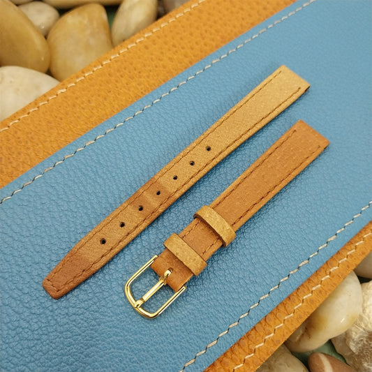 12mm Ladies Long Hadley Roma Brown Pigskin Leather Unused Watch Band