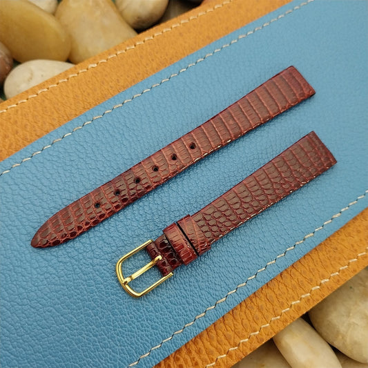 13mm Hadley Roma Burgundy Lizard Classic Ladies Unused Vintage Watch Band