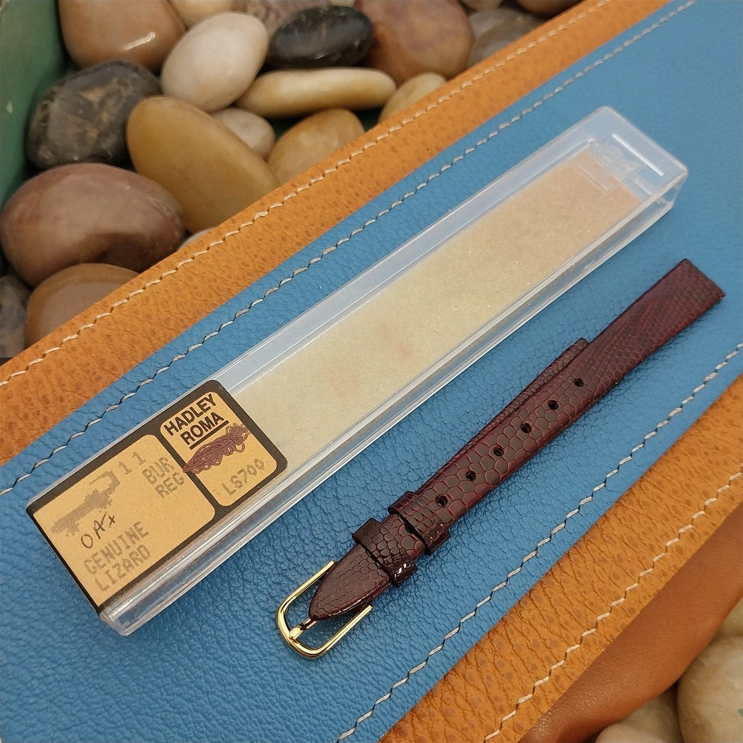 11mm Hadley Roma Burgundy Genuine Lizard Ladies Unused Vintage Watch Band