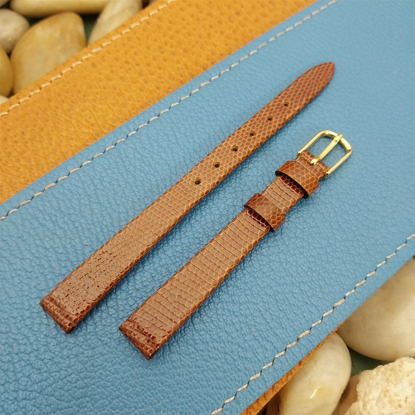 10mm Hadley Roma Brown Genuine Lizard Classic Ladies Unused Vintage Watch Band