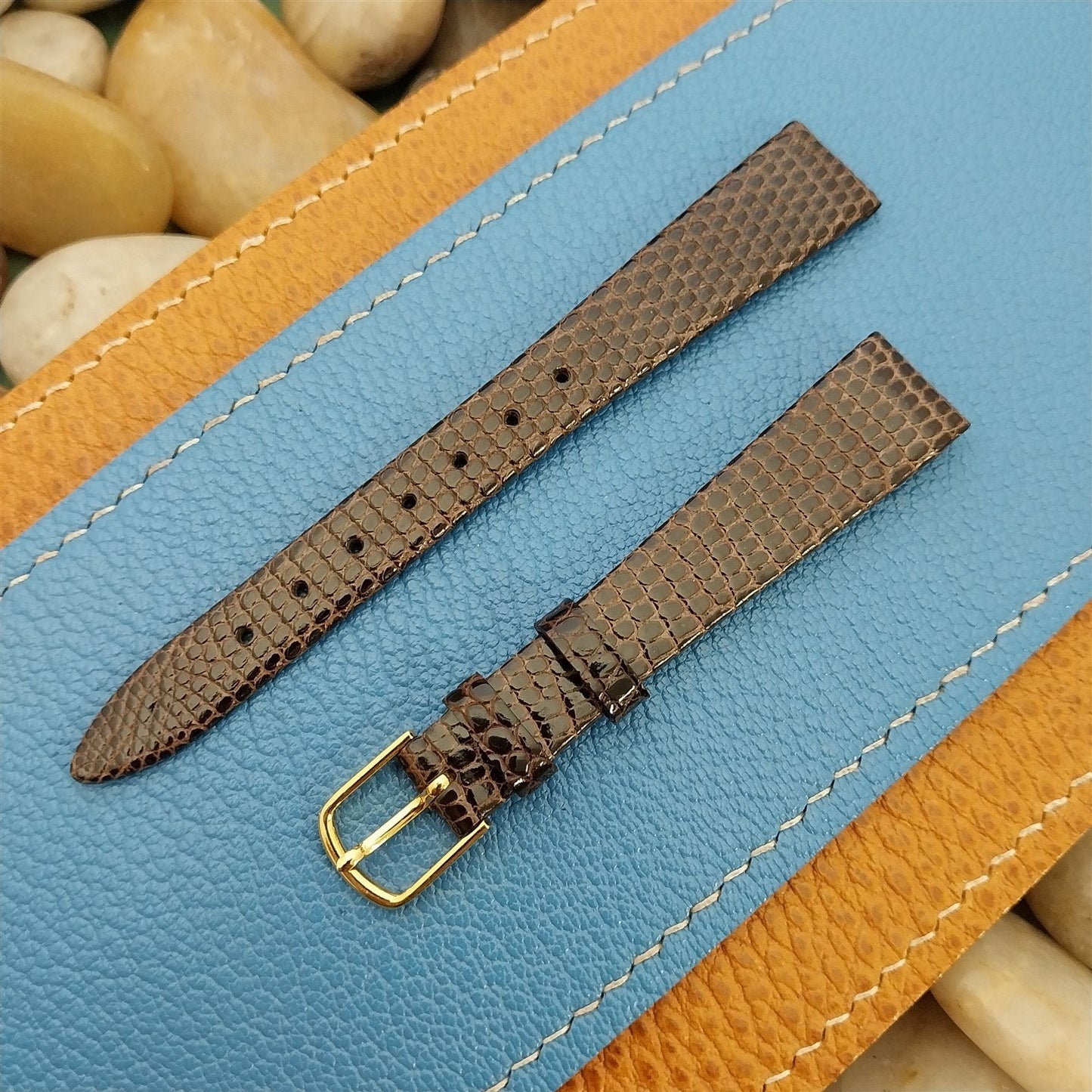 14mm Hadley Roma Brown Genuine Lizard Classic Ladies Unused Vintage Watch Band