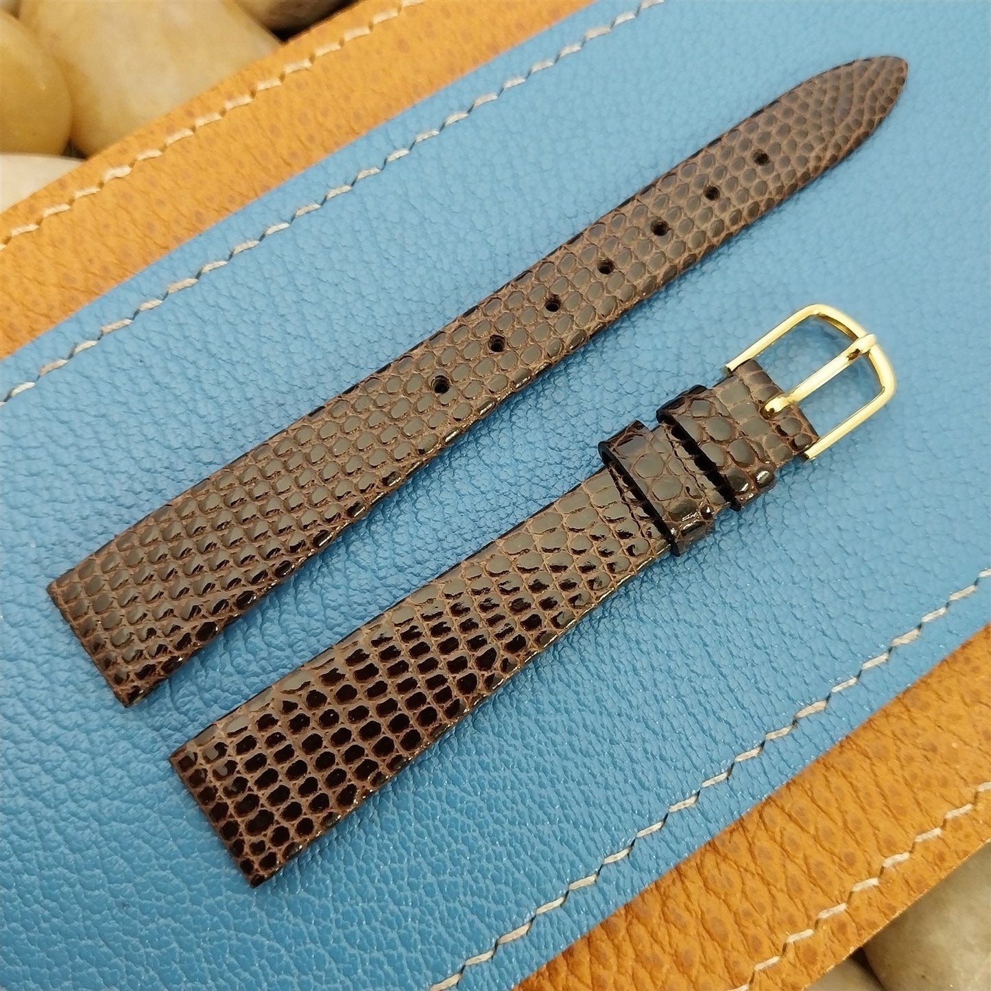 14mm Hadley Roma Brown Genuine Lizard Classic Ladies Unused Vintage Watch Band