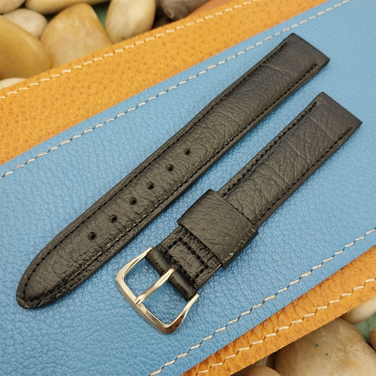 Vintage 5/8" 1-Keeper Black Calf Leather Mormac 1960s nos Unused Watch Band