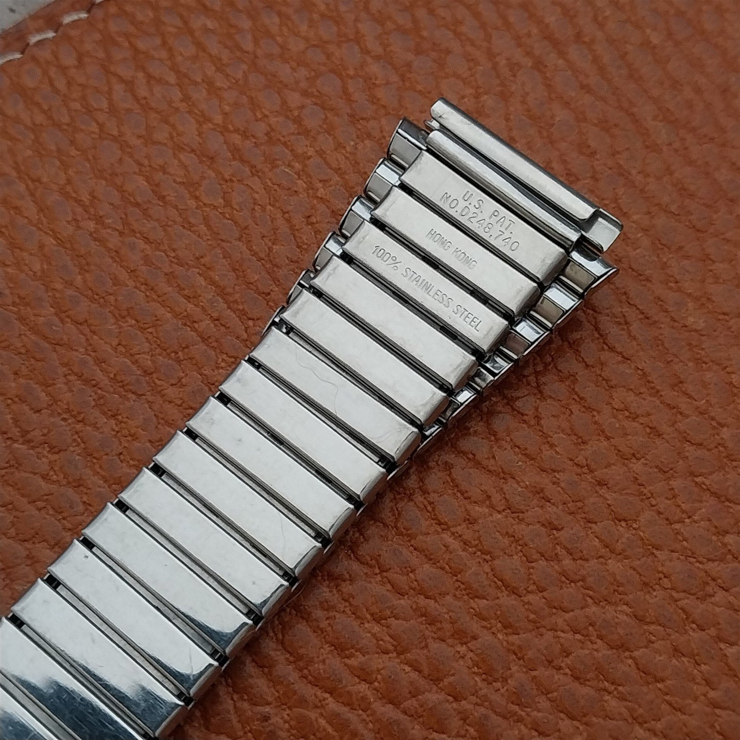 Vintage 19mm Stainless Steel Flared Stretch Expansion Unused nos Watch Band