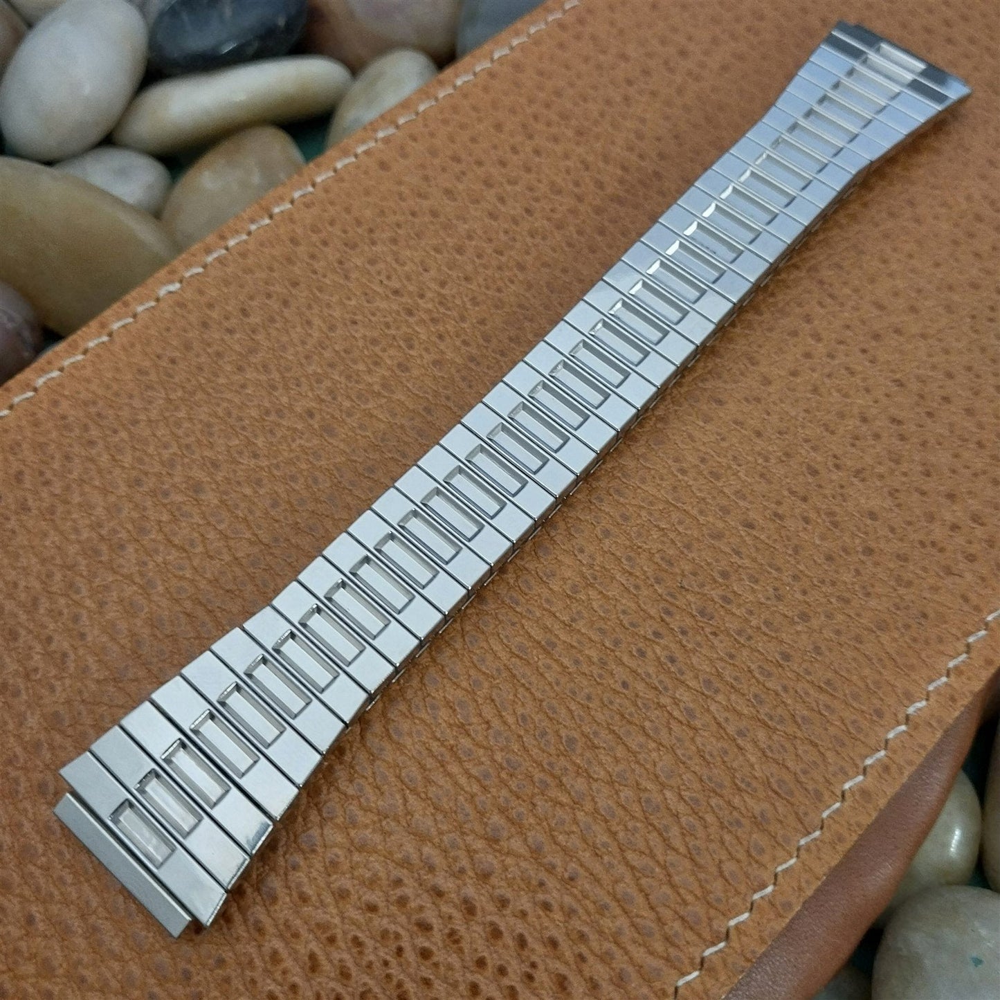 19mm Vintage Stainless Steel Flared Stretch Expansion Unused nos Watch Band