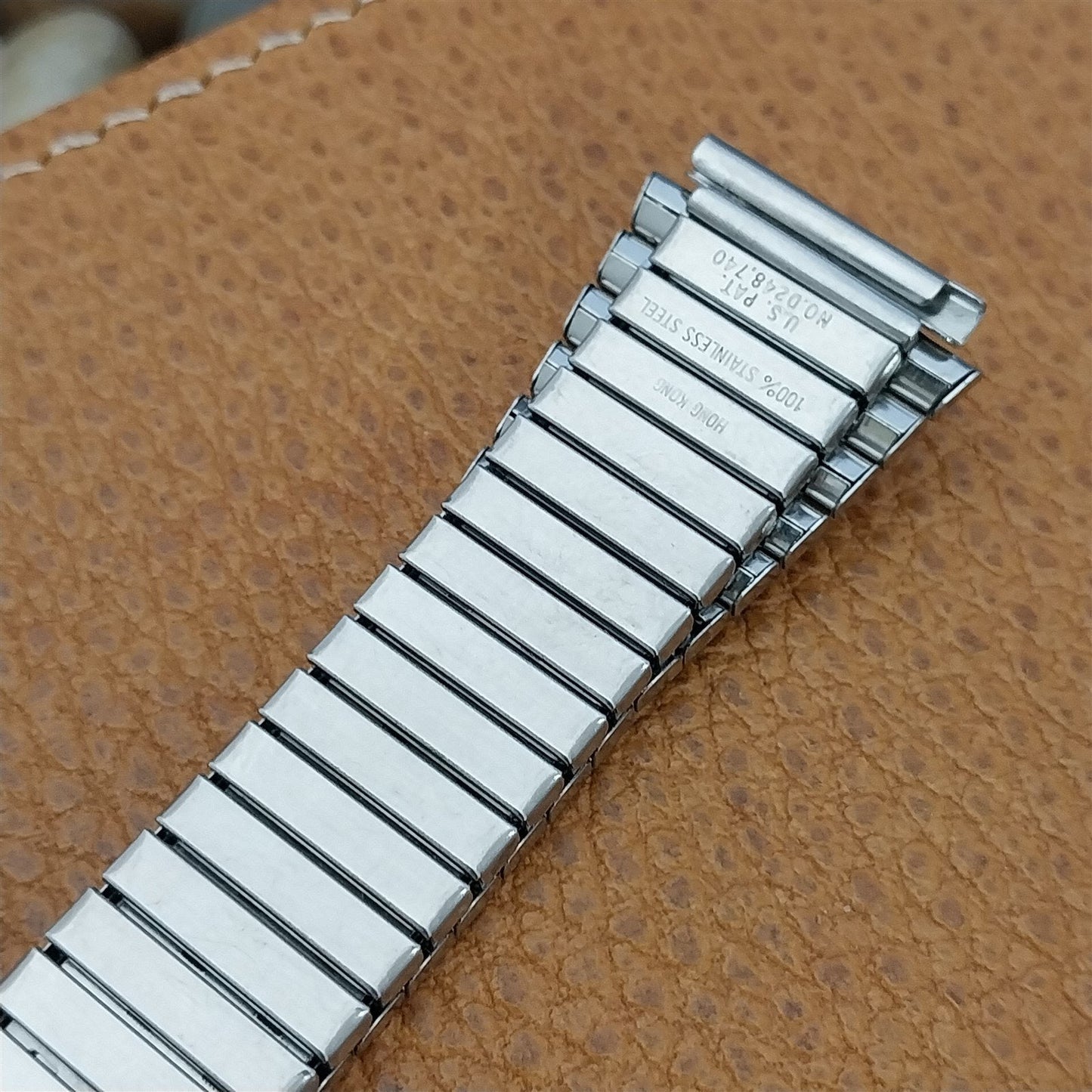 19mm Vintage Stainless Steel Flared Stretch Expansion Unused nos Watch Band