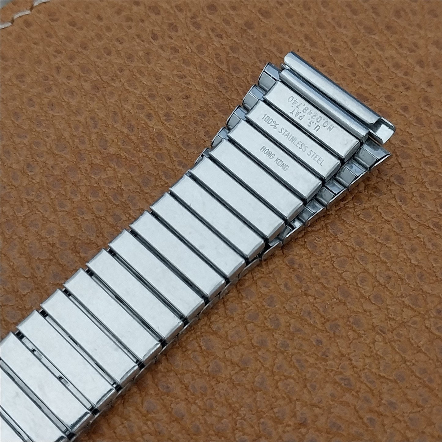 19mm Vintage Stainless Steel Flared Stretch Expansion Unused nos Watch Band