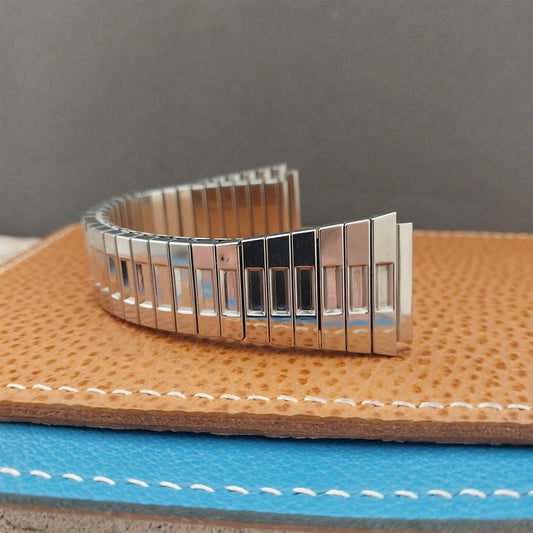 19mm Stainless Steel Flared Vintage Stretch Expansion Unused nos Watch Band
