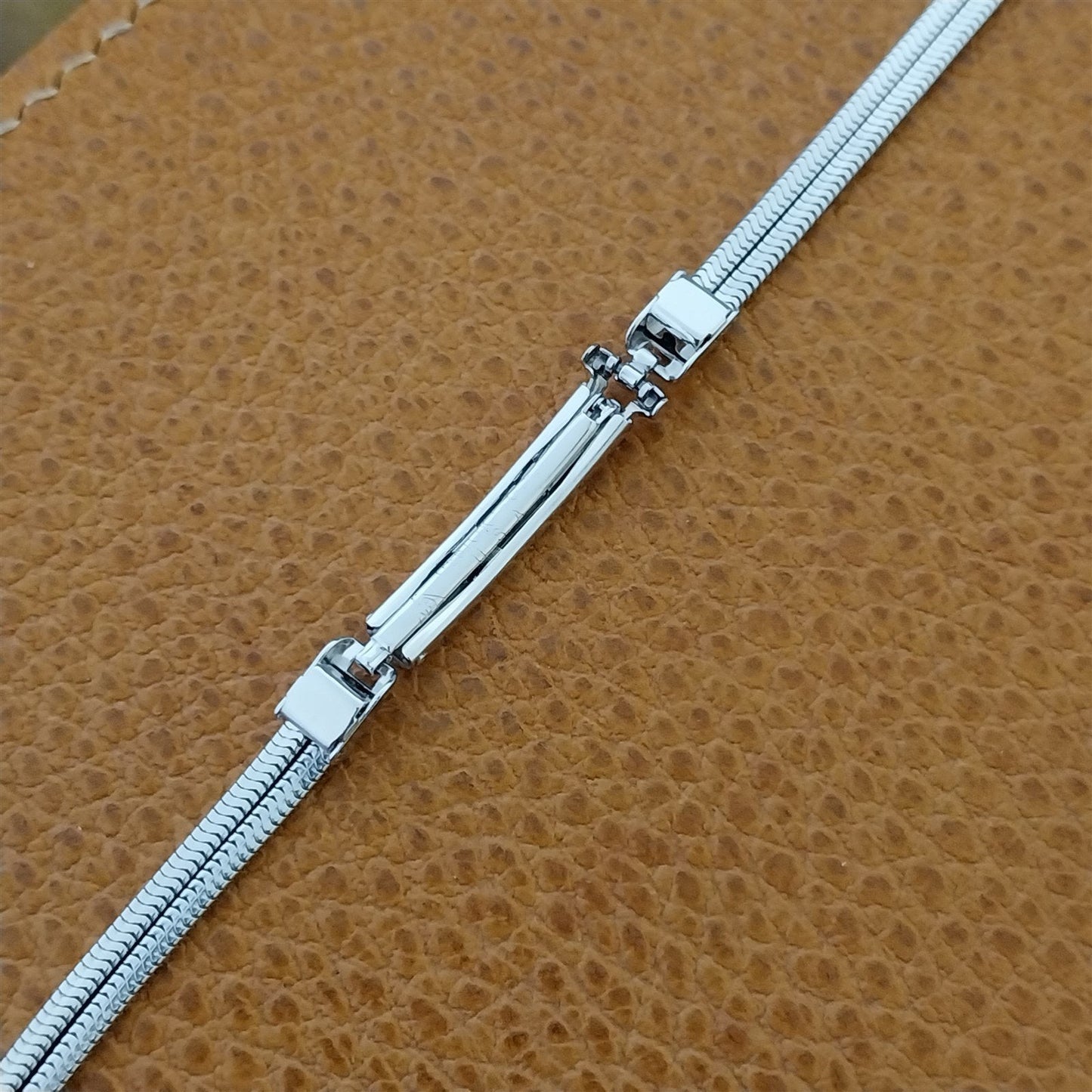 Ladies White Gold-Fill JB Champion Double Rope Chain Unused Vintage Watch Band