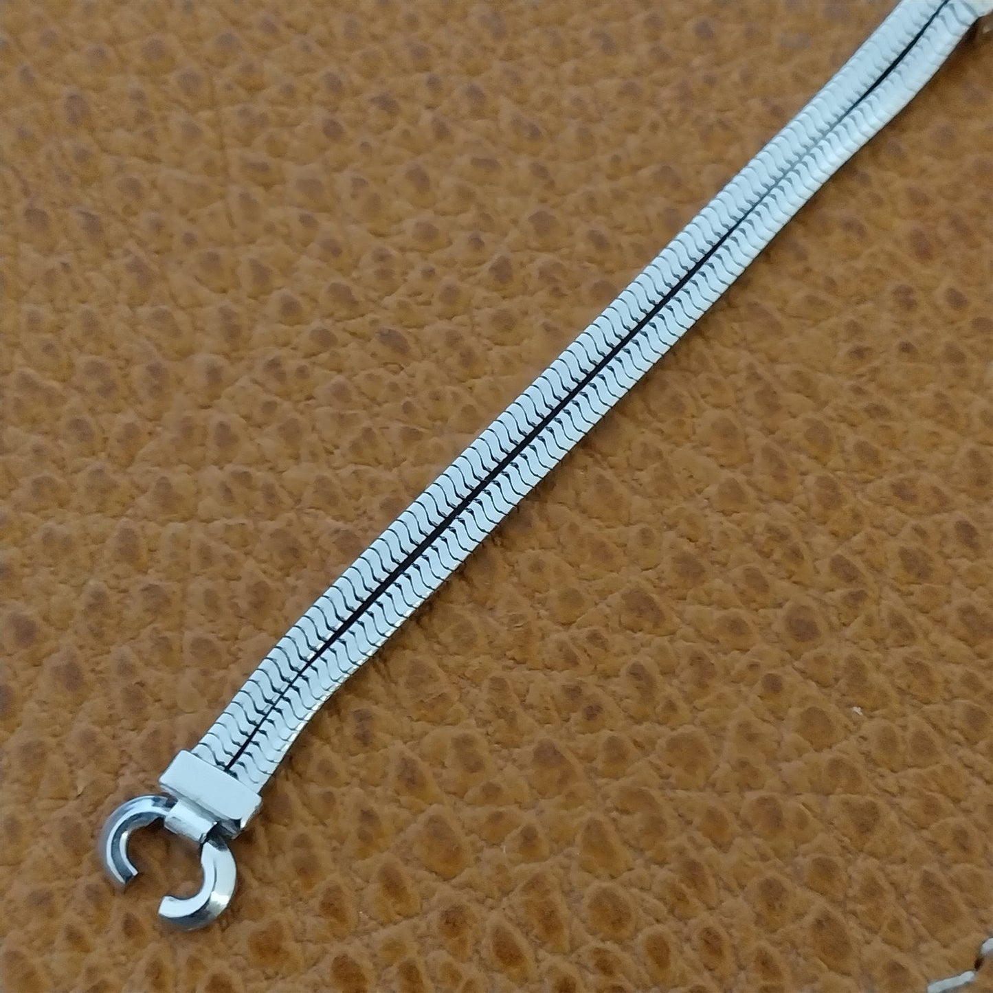 Ladies White Gold-Fill JB Champion Double Rope Chain Unused Vintage Watch Band