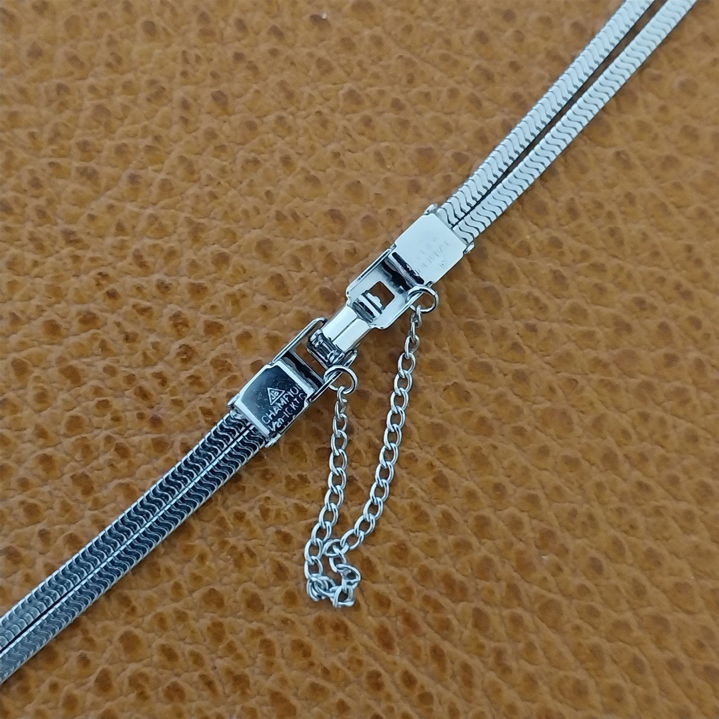 Ladies White Gold-Fill JB Champion Double Rope Chain Unused Vintage Watch Band