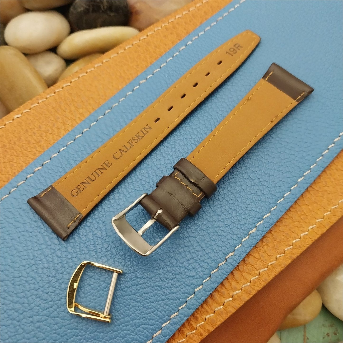 19mm Town & Country Padded Calf Leather Classic Tapered Unused Watch Band