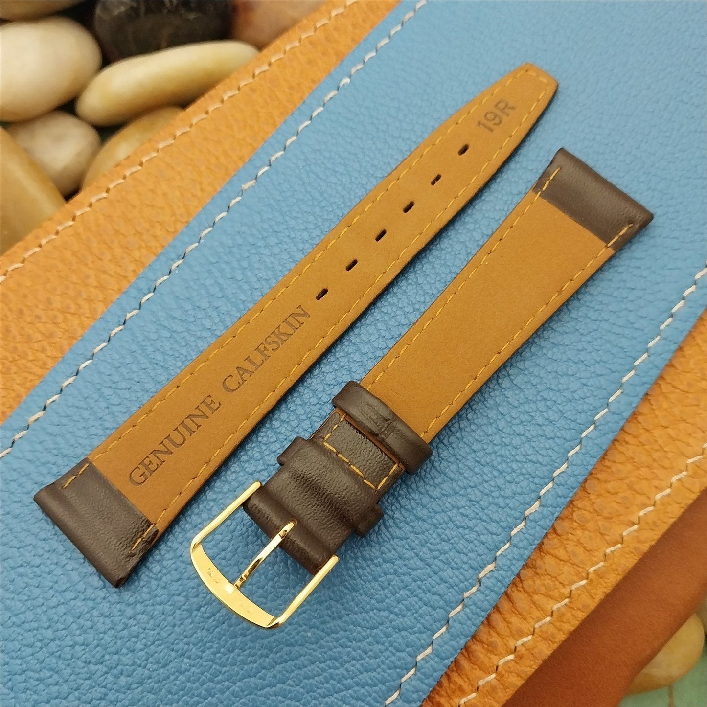 19mm Town & Country Padded Calf Leather Classic Tapered Unused Watch Band