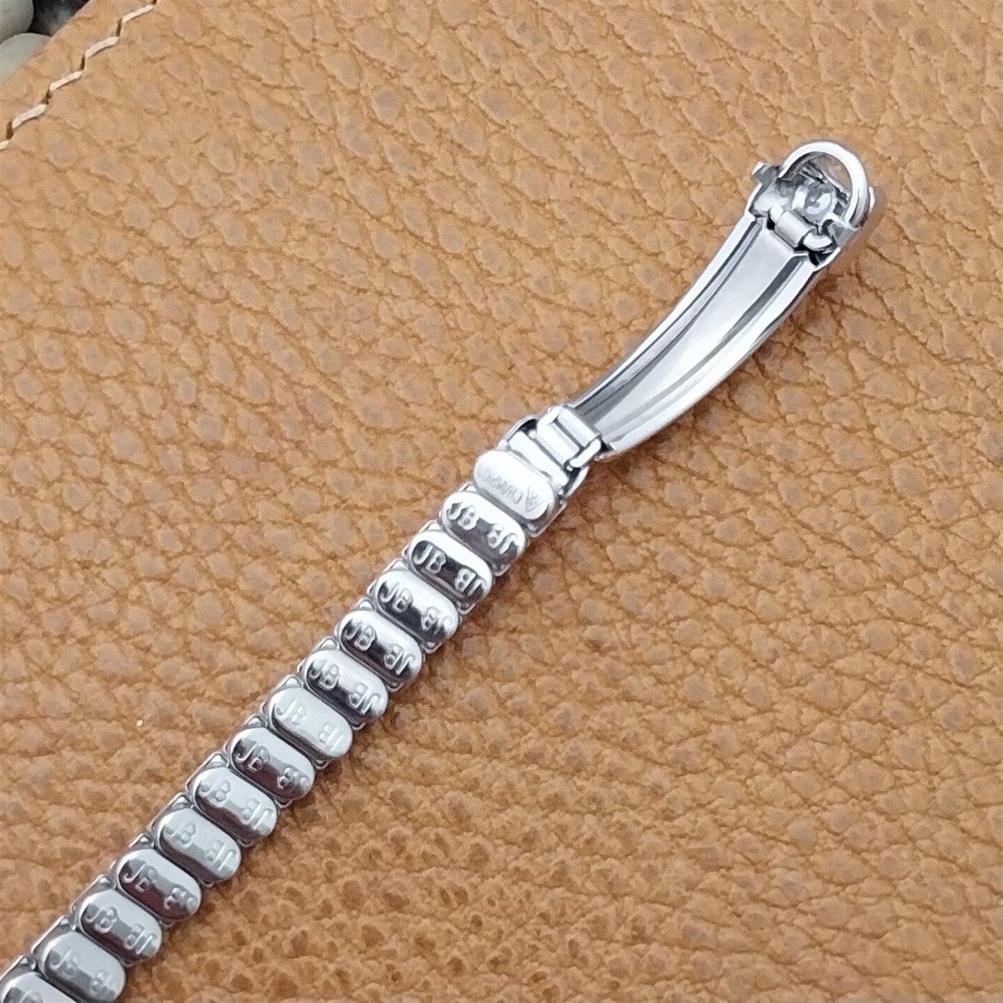 1950s nos Unused Ladies White Gold-Filled Rhinestone Cocktail Vintage Watch Band