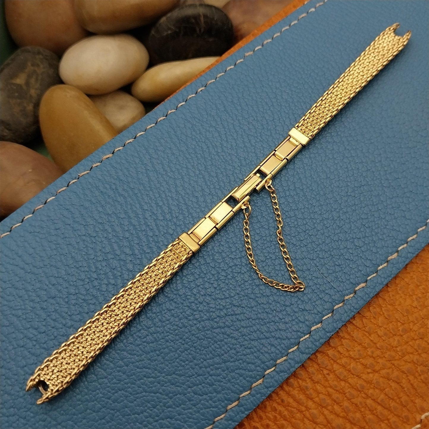 10k Yellow Gold-Filled Mesh Ladies Gemex MCM Unused 1960s Vintage Watch Band