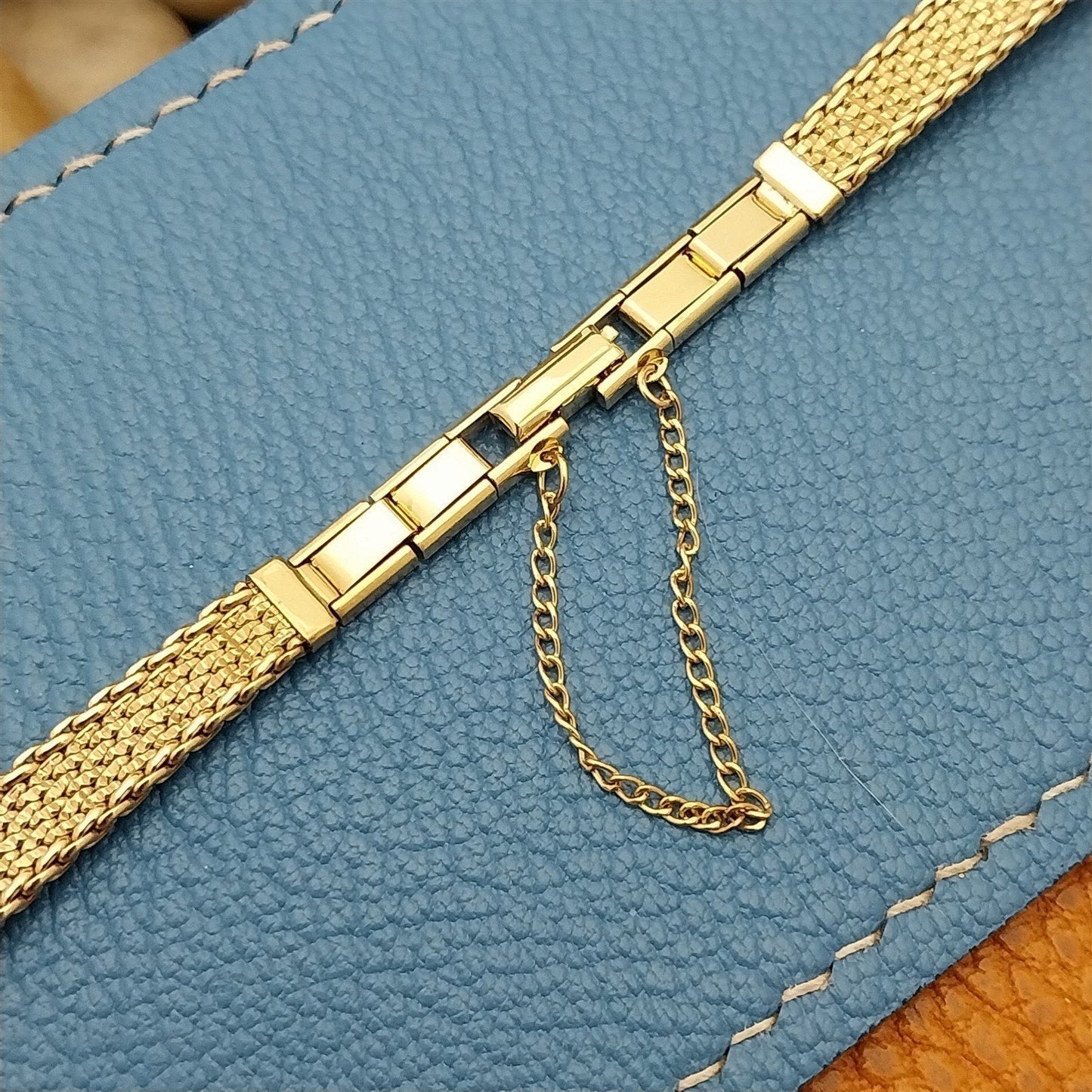 10k Yellow Gold-Filled Mesh Ladies Gemex MCM Unused 1960s Vintage Watch Band