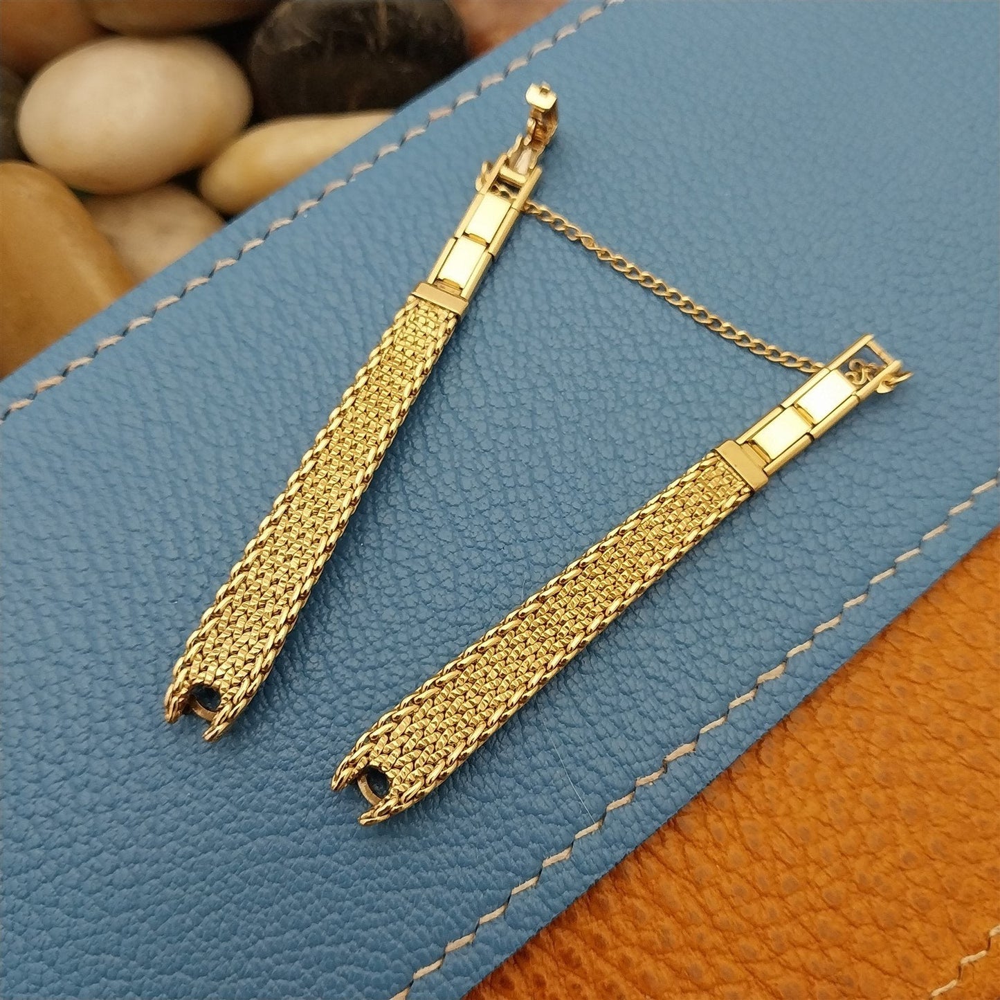 10k Yellow Gold-Filled Mesh Ladies Gemex MCM Unused 1960s Vintage Watch Band