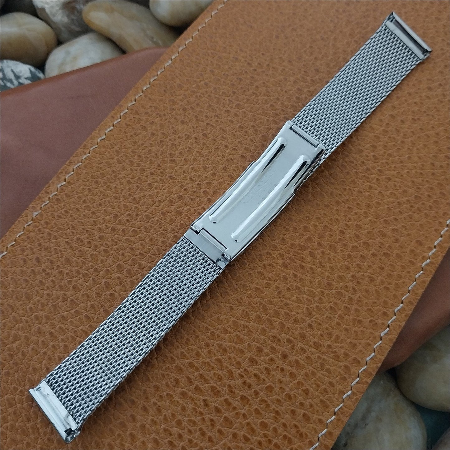 18mm 19mm Stainless Steel Mesh Kestenmade USA new nos 1960s Vintage Watch Band