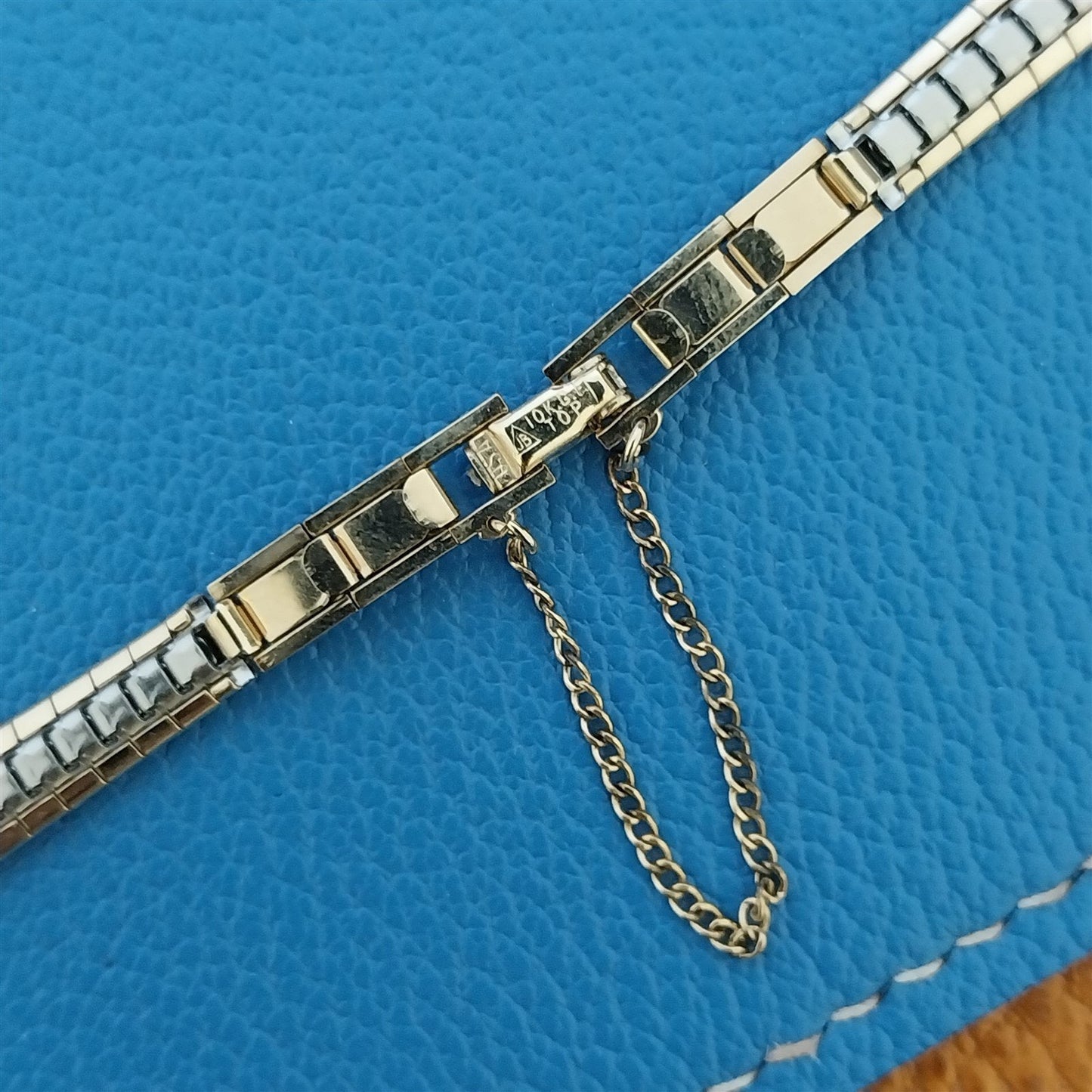 Ladies 10k Gold-Filled & Rhinestone JB Champion Unused 1960s Vintage Watch Band