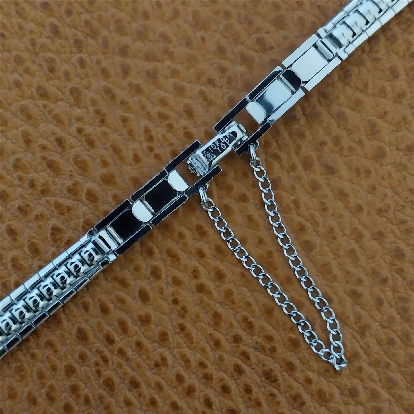 Classic 10k White Gold-Filled Ladies JB Champion Unused 1960s Vintage Watch Band