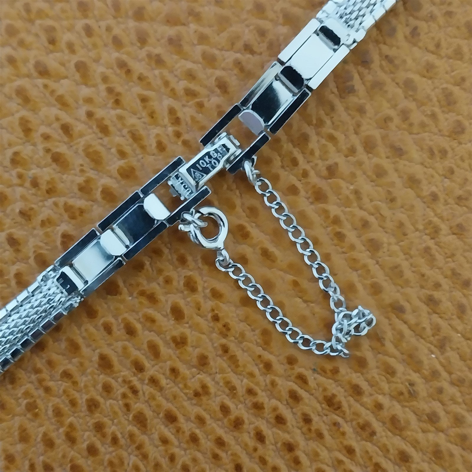 Classic 10k White Gold-Filled Ladies JB Champion Unused 1960s Vintage Watch Band