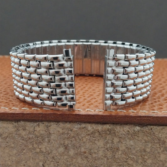 18mm 20mm 22mm Beads of Rice Stainless Speidel Expansion Unused 1970s Watch Band