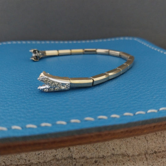 Ladies 10k Gold-Filled & Rhinestone JB Champion Unused 1960s Vintage Watch Band