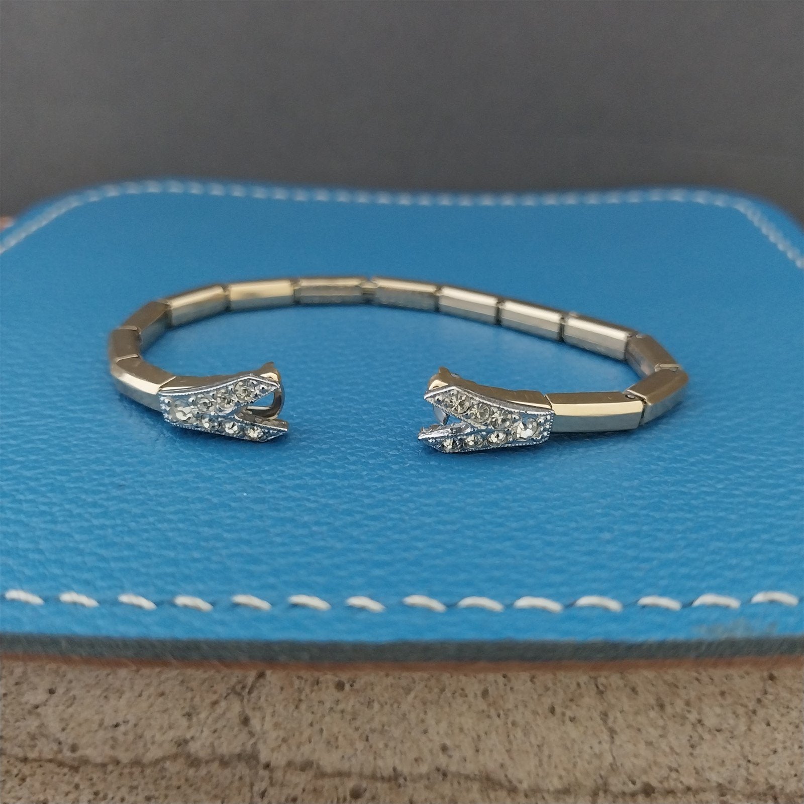 Ladies 10k Gold-Filled & Rhinestone JB Champion Unused 1960s Vintage Watch Band