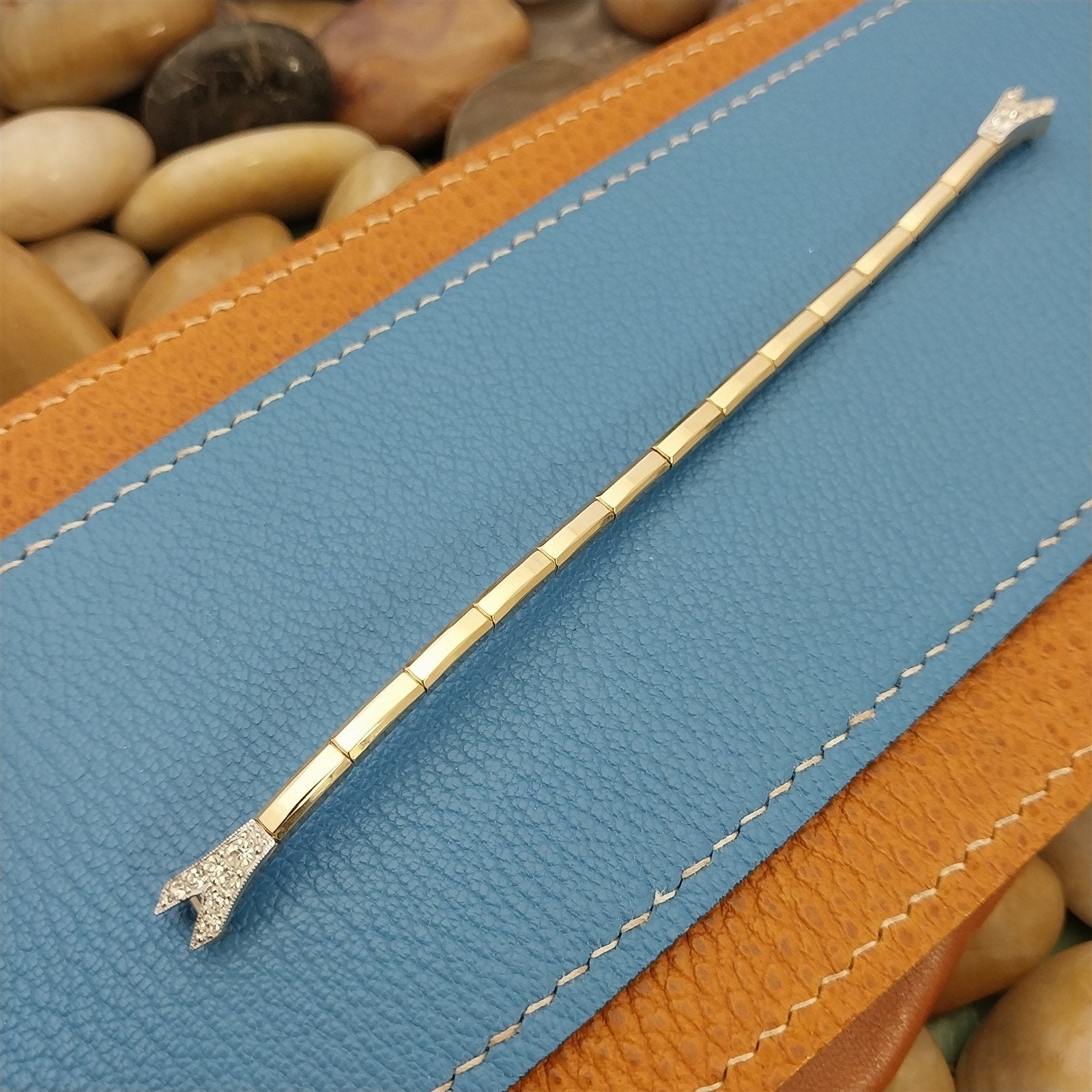 Ladies 10k Gold-Filled & Rhinestone JB Champion Unused 1960s Vintage Watch Band