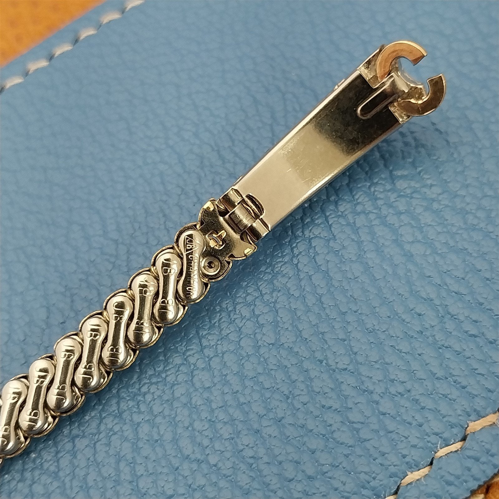 1950s Unused Ladies Yellow Gold-Filled Rhinestone Cocktail Vintage Watch Band