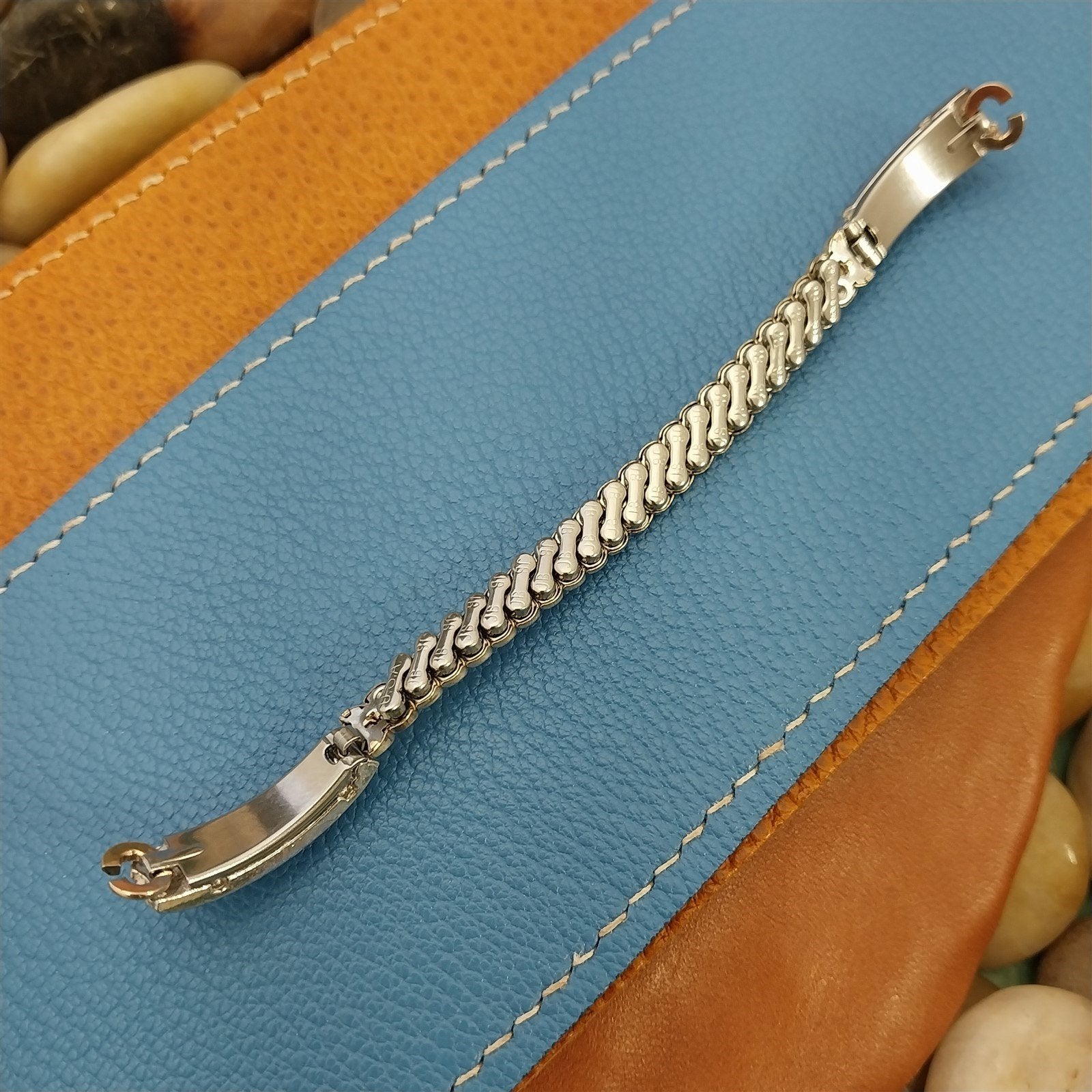 1950s Unused Ladies Yellow Gold-Filled Rhinestone Cocktail Vintage Watch Band