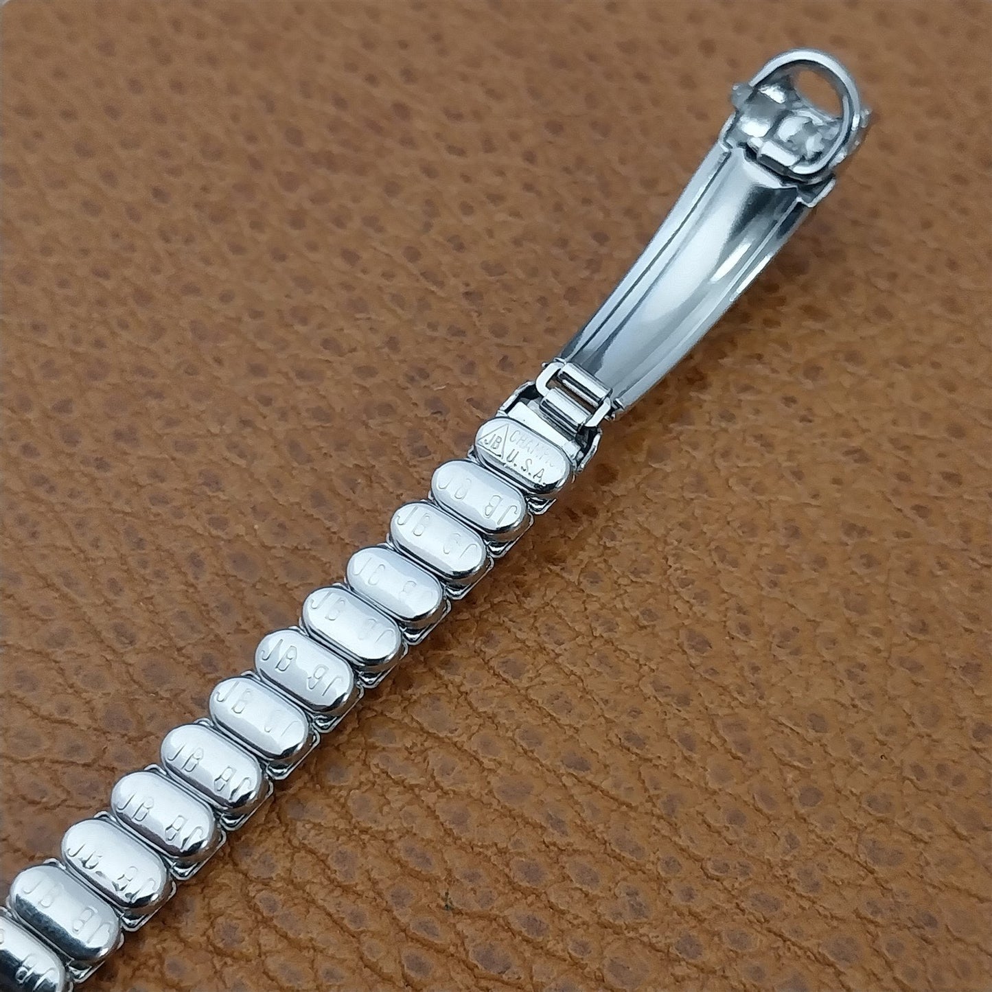 1950s Unused Ladies White Gold-Filled Rhinestone Cocktail Vintage Watch Band