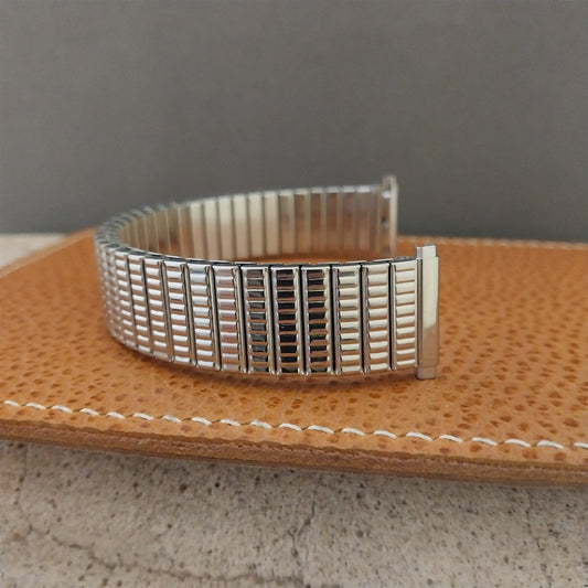 1970s nos Speidel USA Twist-On Stainless Steel 16mm 18mm 19mm Vintage Watch Band