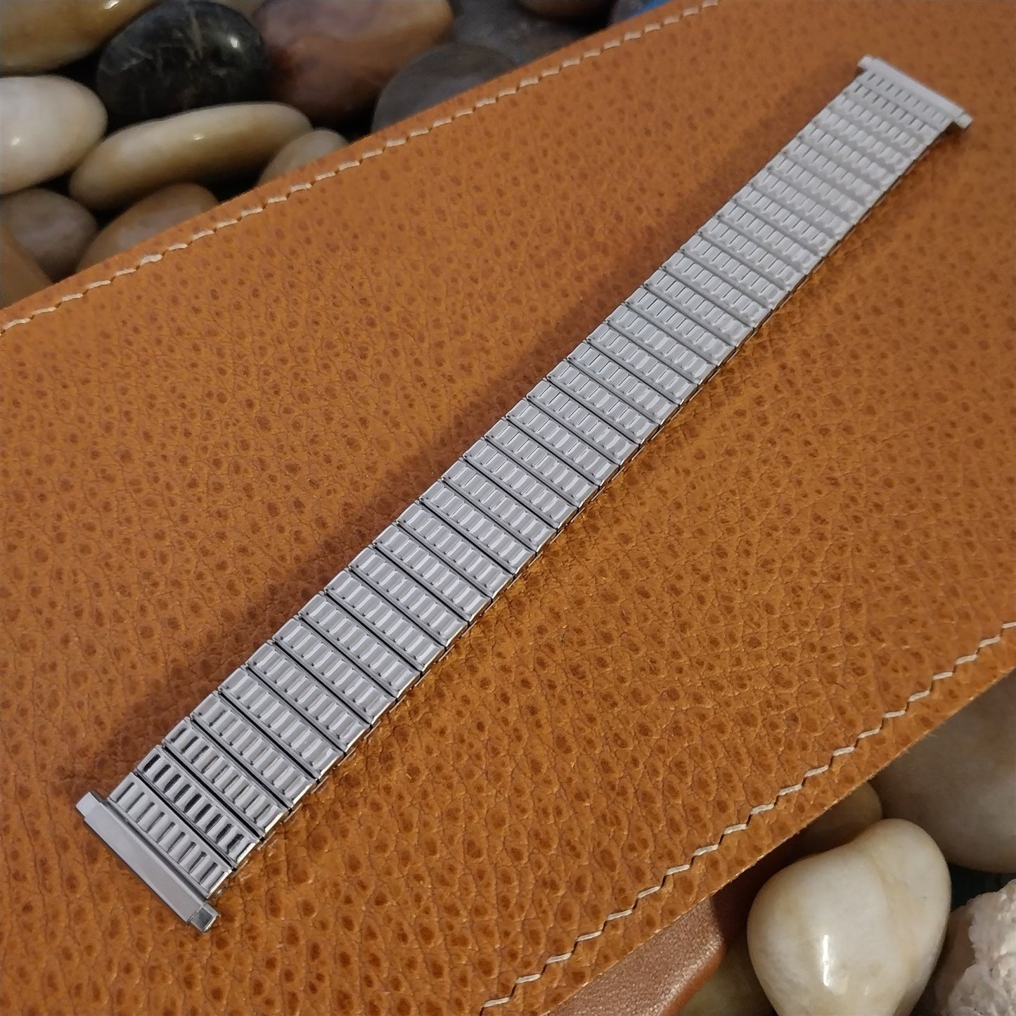 1970s nos Speidel USA Twist-On Stainless Steel 16mm 18mm 19mm Vintage Watch Band